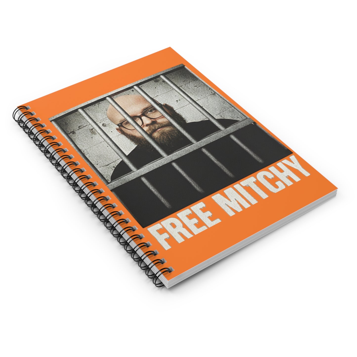 "Free Mitchy" Jail Photo Spiral Journal