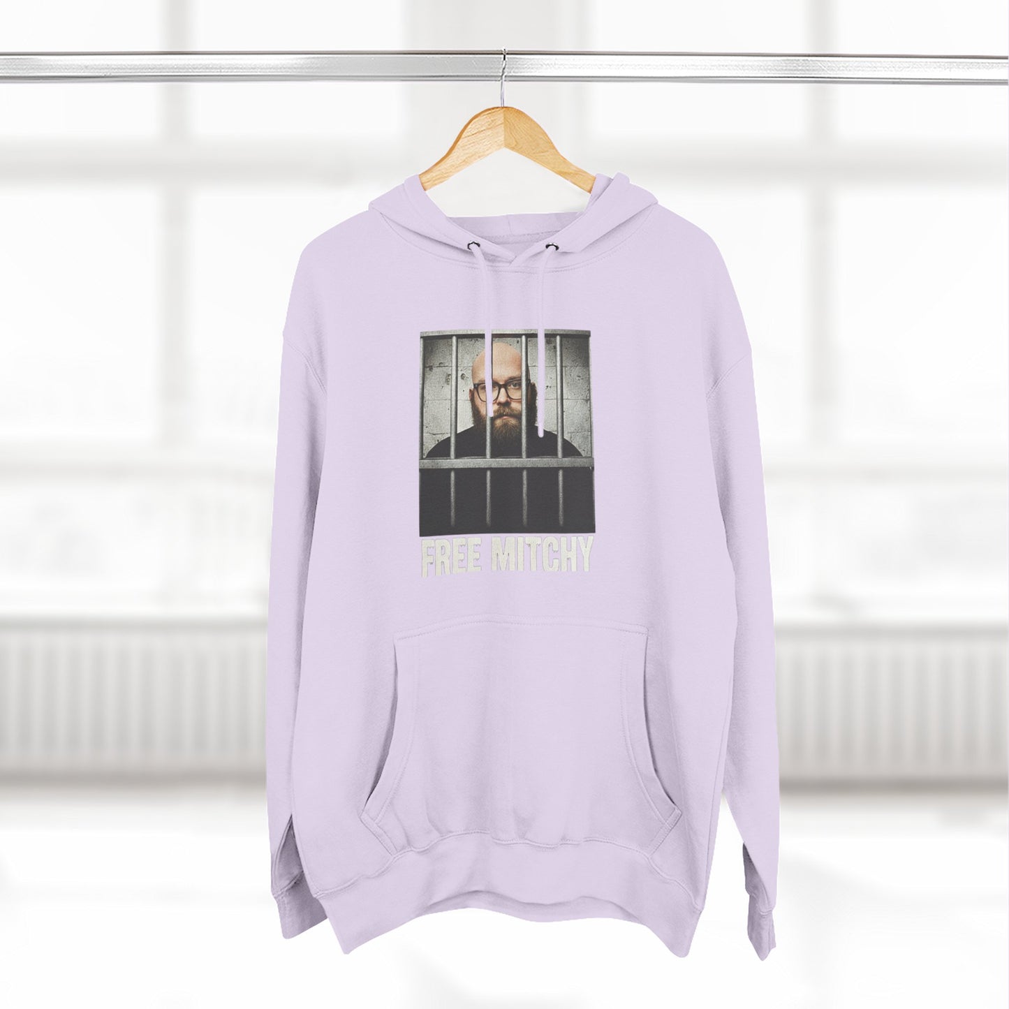 'Free Mitchy' Jail Photo Graphic Hoodie with Fiasco Clothing Back Logo