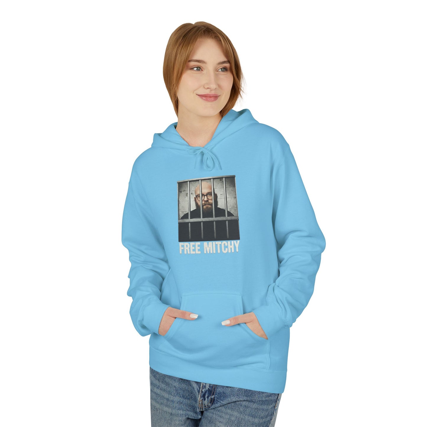 'Free Mitchy' Jail Portrait Graphic Pullover