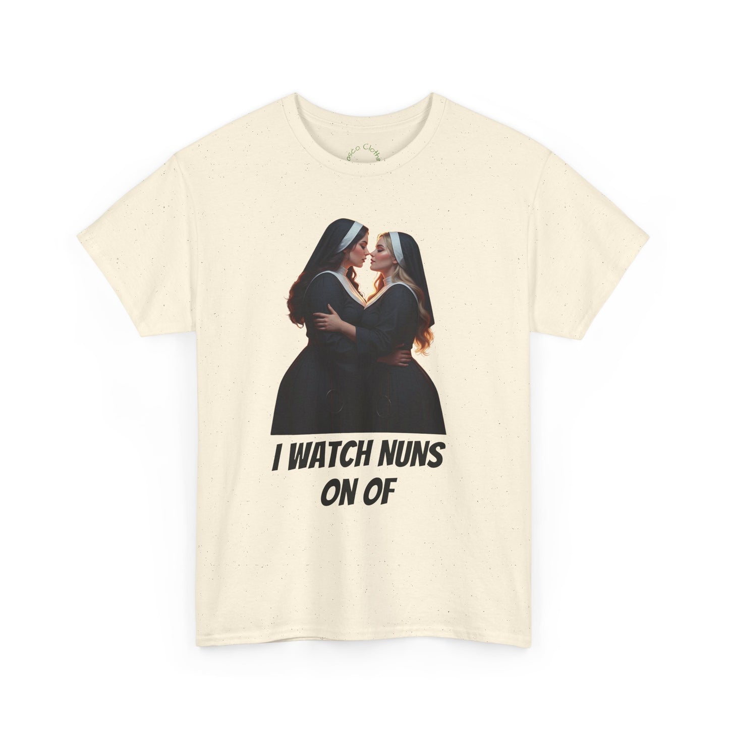 I Watch Nuns Unisex Heavy Cotton Tee - Fun and Quirky Humor T-Shirt