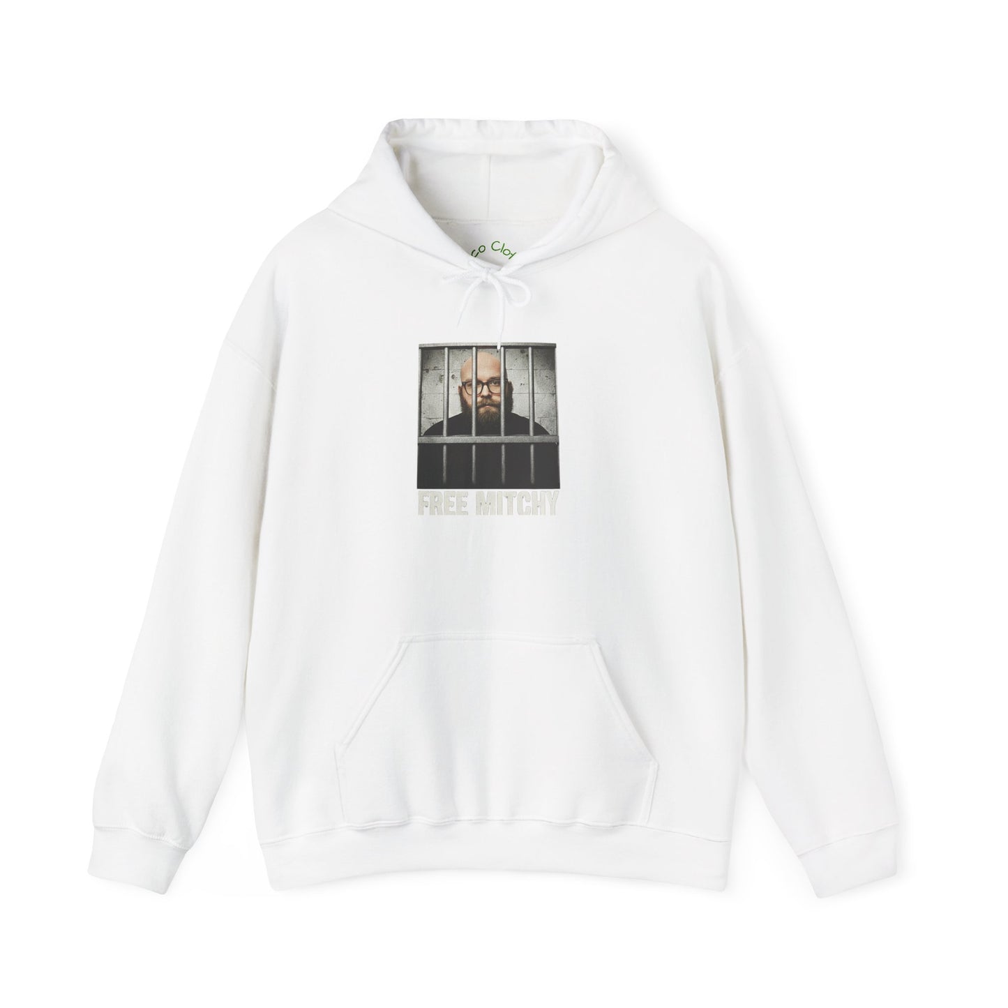 'Free Mitchy' | Portrait Behind Bars hoodie | 'Free Mitchy' prison mugshot design