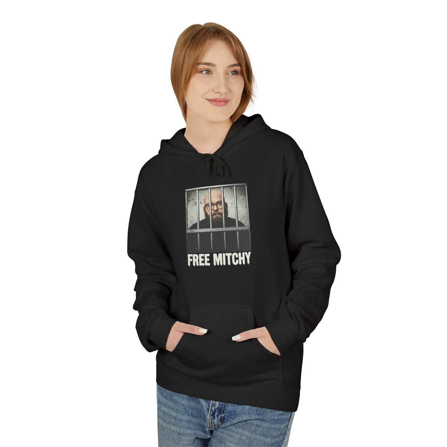 'Free Mitchy' Jail Portrait Graphic Pullover