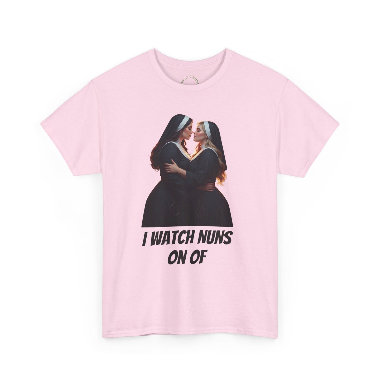 I Watch Nuns Unisex Heavy Cotton Tee - Fun and Quirky Humor T-Shirt