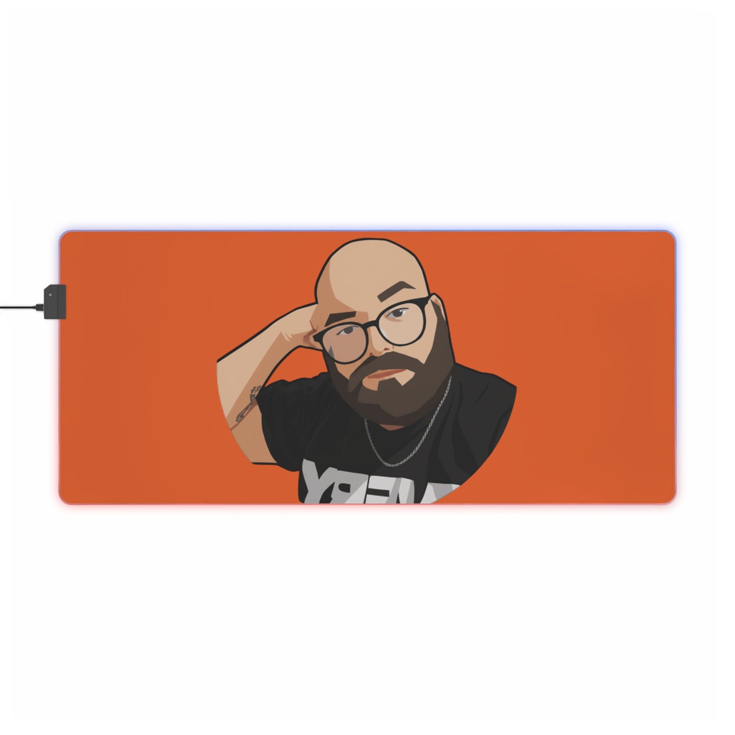 "Mitchy" LED Gaming Mouse Pad with Custom Design