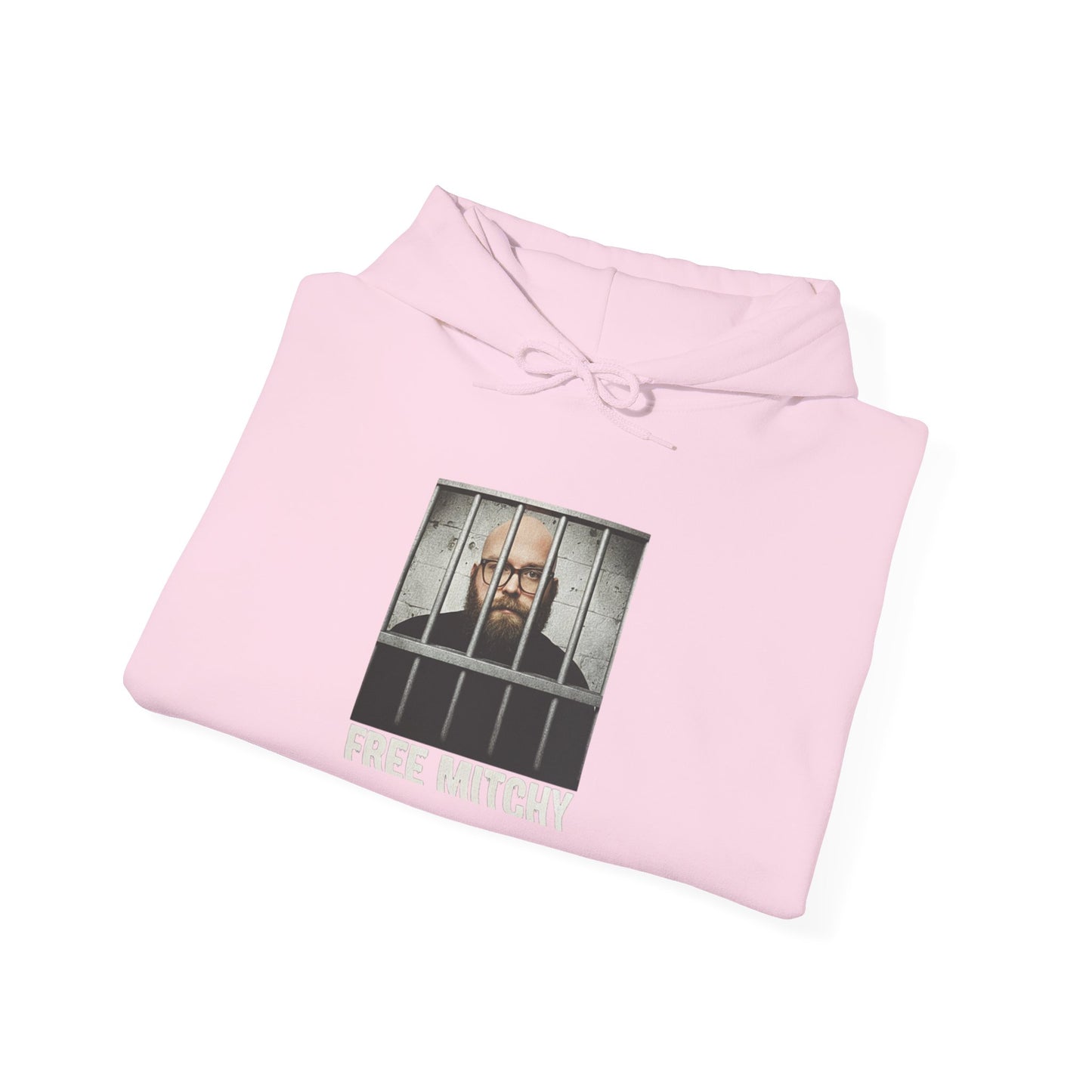 'Free Mitchy' | Portrait Behind Bars hoodie | 'Free Mitchy' prison mugshot design