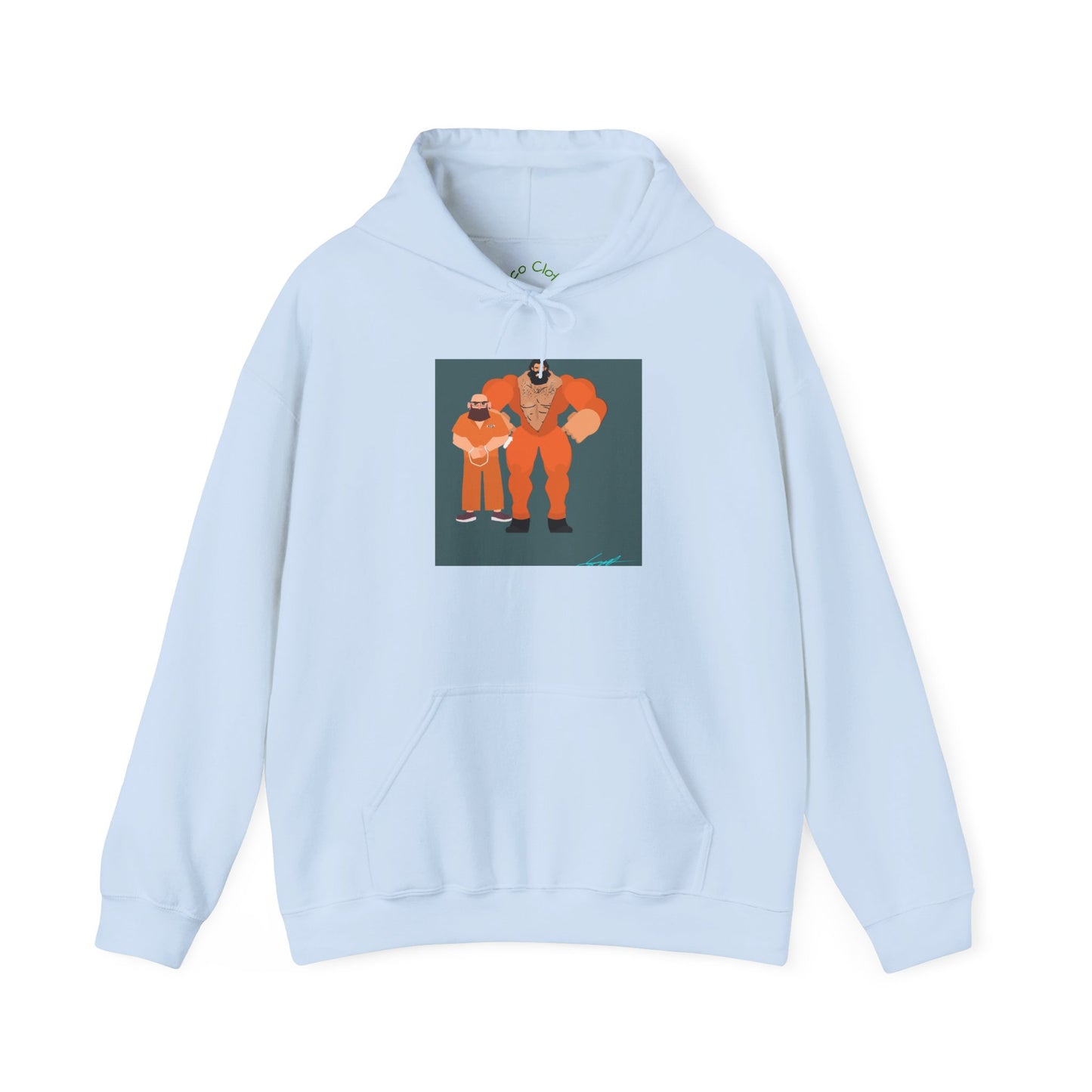 'Free Mitchy' Orange Jumpsuit Hoodie - Retro Inmate Duo Graphic Sweatshirt