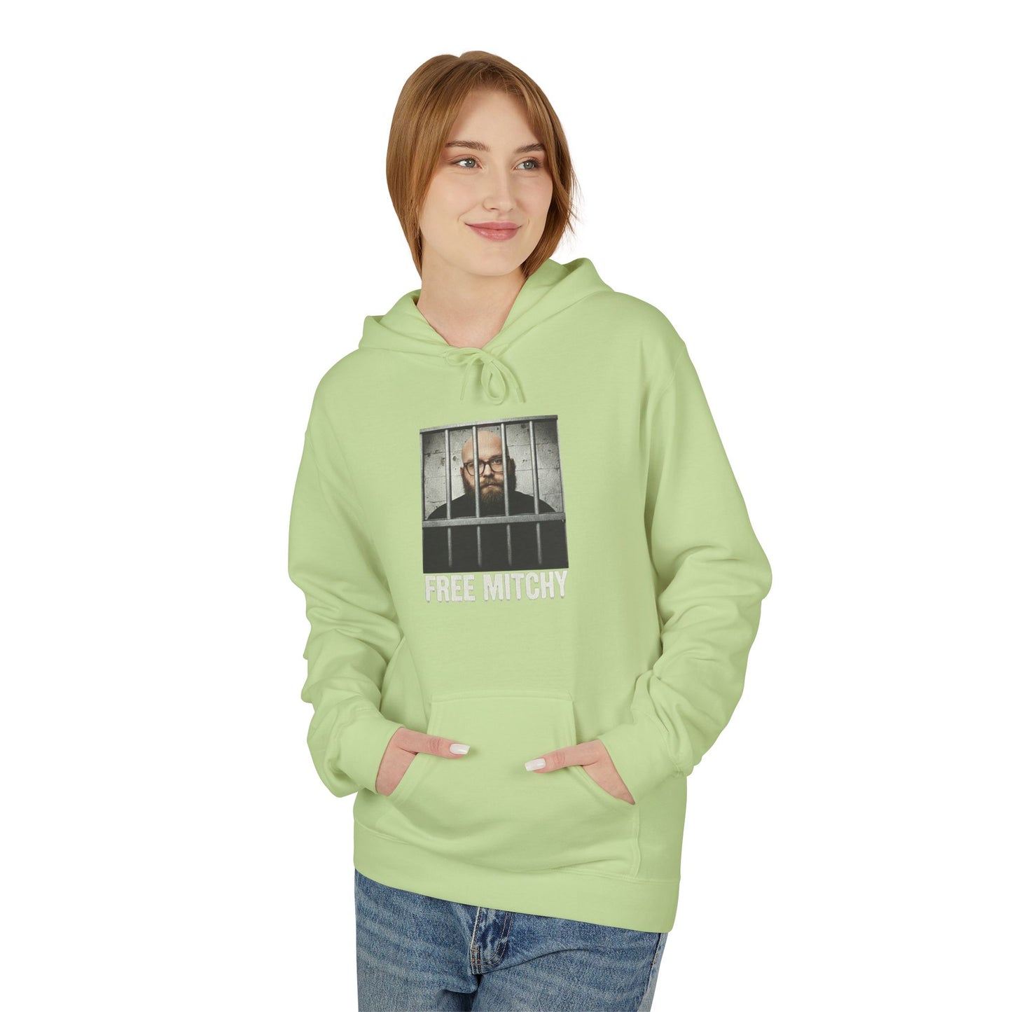'Free Mitchy' Jail Portrait Graphic Pullover