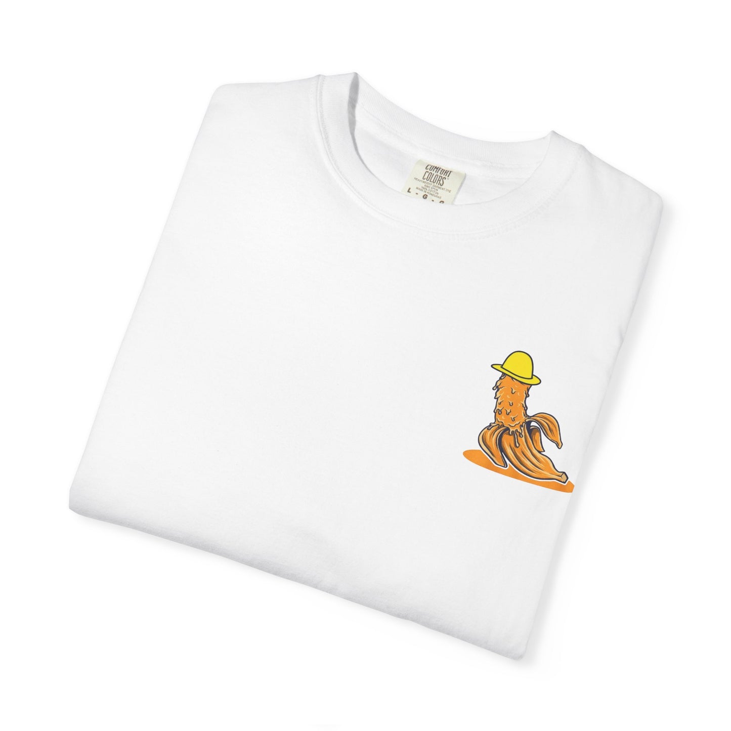 Banana Peel Character T-Shirt — Cute Sunny Hat Graphic Tee