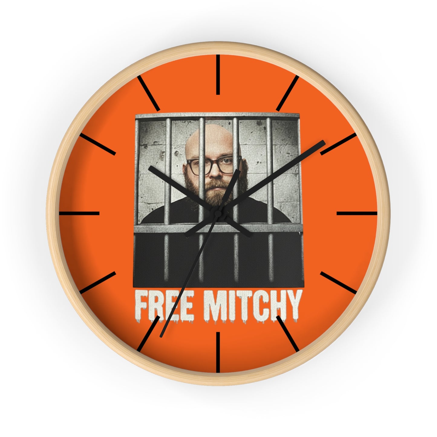 'Free Mitchy' Wall Clock - Unique Home Decor, Supportive Gift for Friends