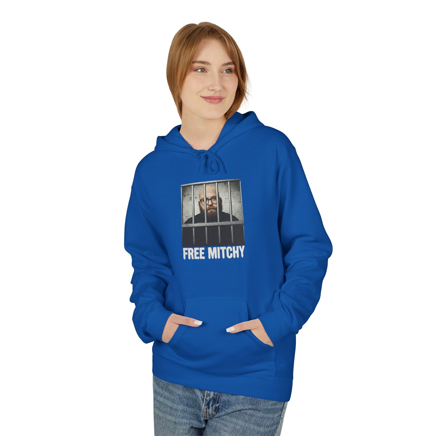 'Free Mitchy' Jail Portrait Graphic Pullover