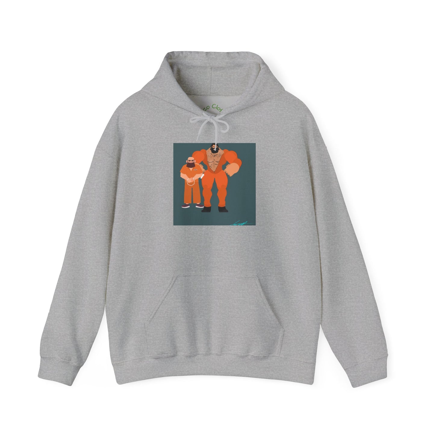 'Free Mitchy' Orange Jumpsuit Hoodie - Retro Inmate Duo Graphic Sweatshirt
