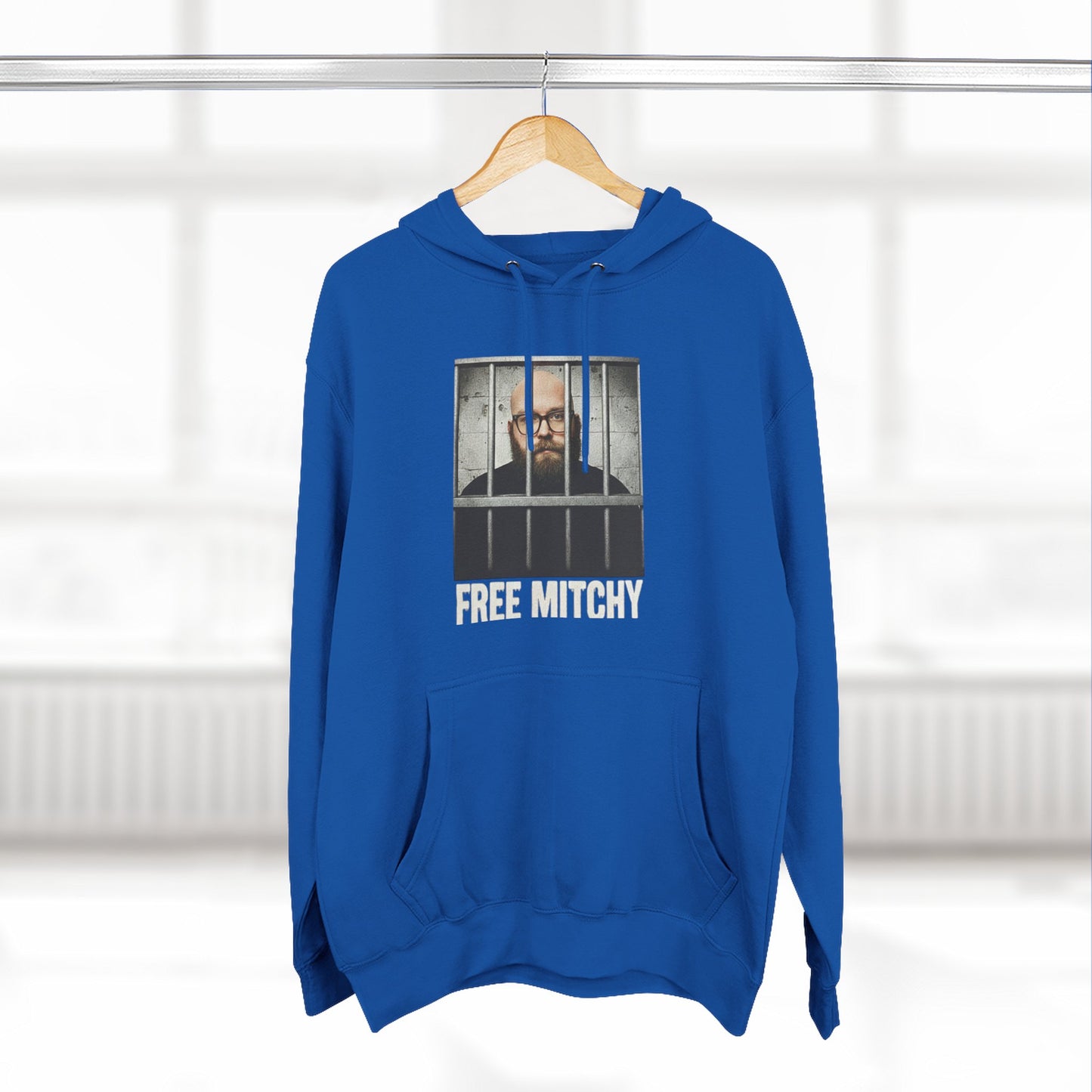 'Free Mitchy' Jail Photo Graphic Hoodie with Fiasco Clothing Back Logo