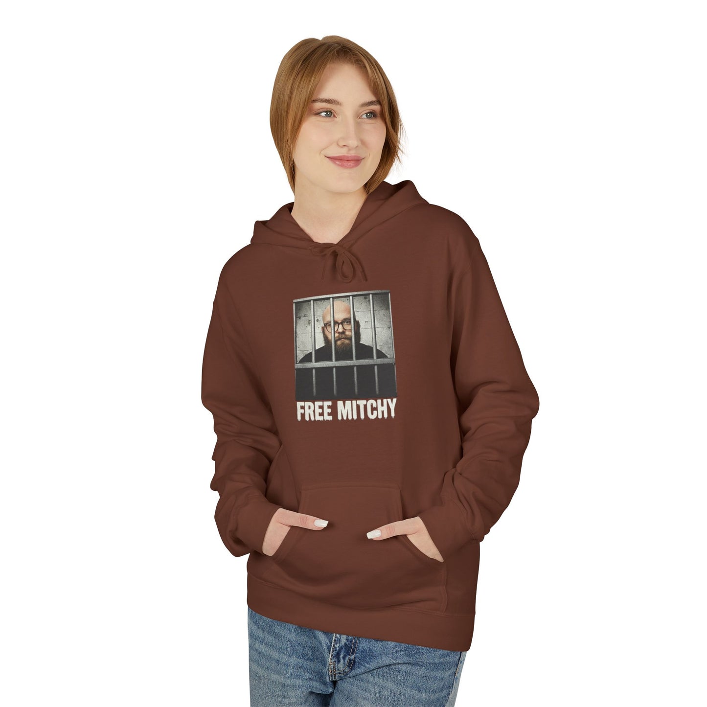 'Free Mitchy' Jail Portrait Graphic Pullover