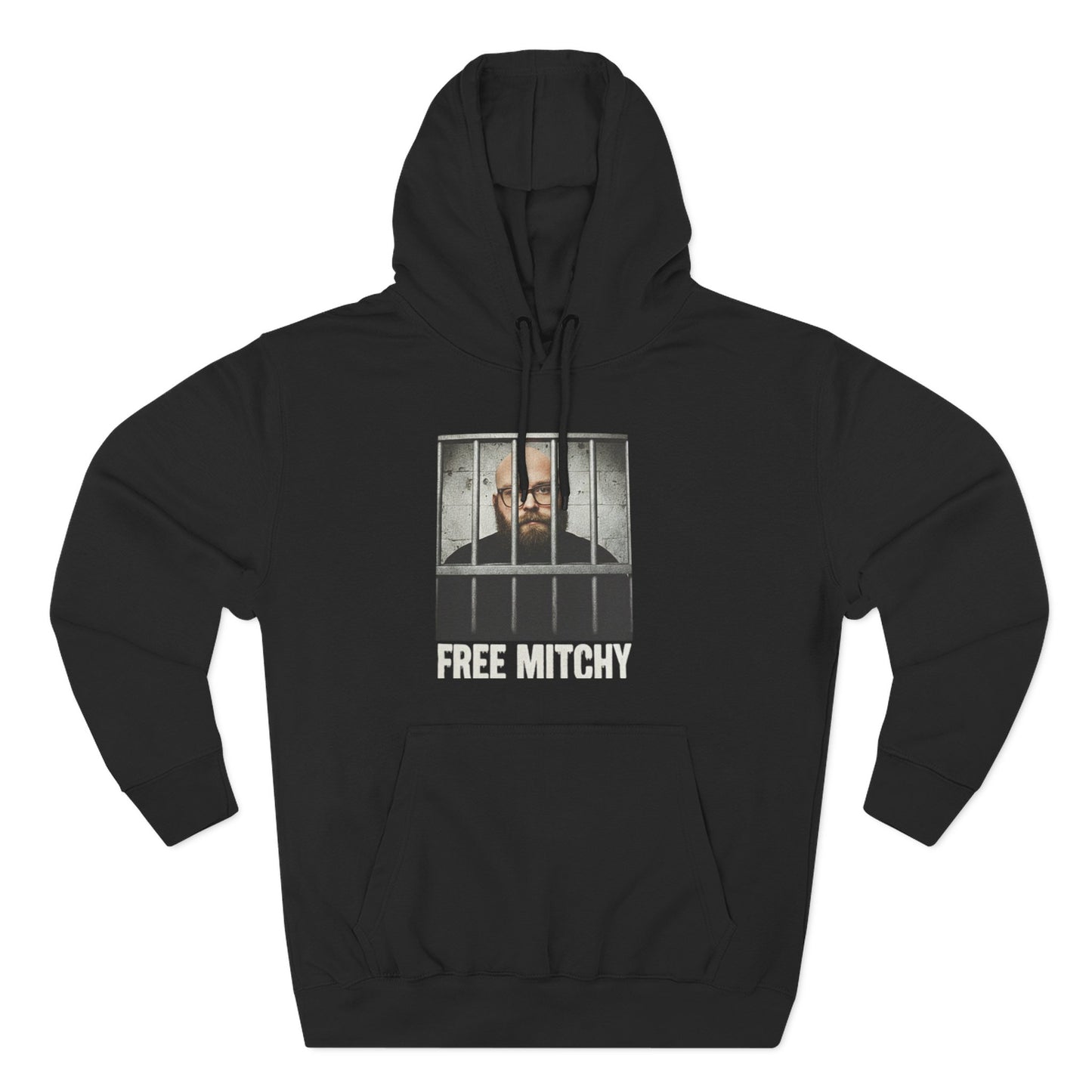 'Free Mitchy' Jail Photo Graphic Hoodie with Fiasco Clothing Back Logo