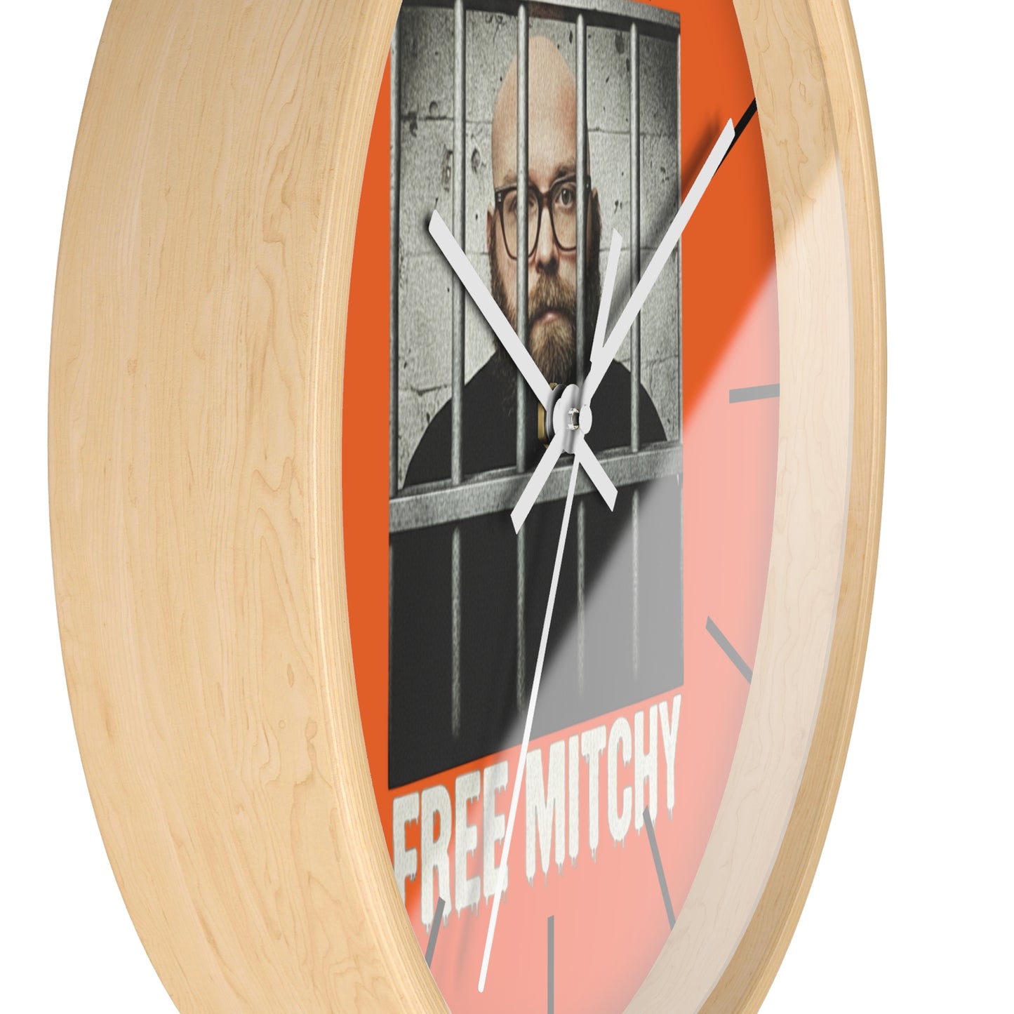 'Free Mitchy' Wall Clock - Unique Home Decor, Supportive Gift for Friends