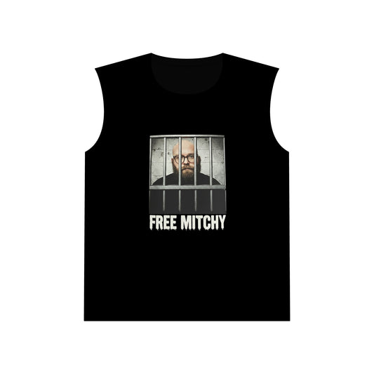 'Free Mitchy' Jail Photo Muscle Tank — Protest/Prison Reform Statement Tee