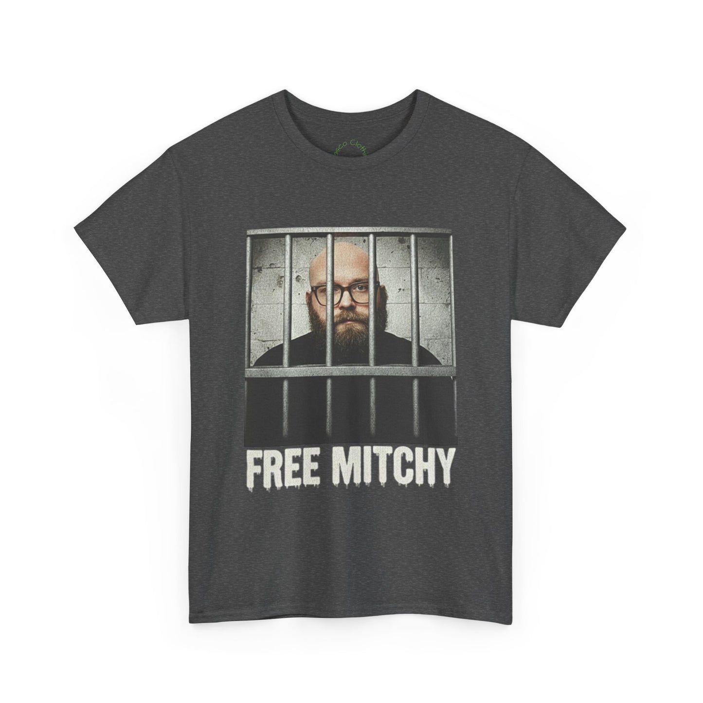 'Free Mitchy' Unisex Heavy Cotton Tee - Statement Shirt for Activism & Awareness