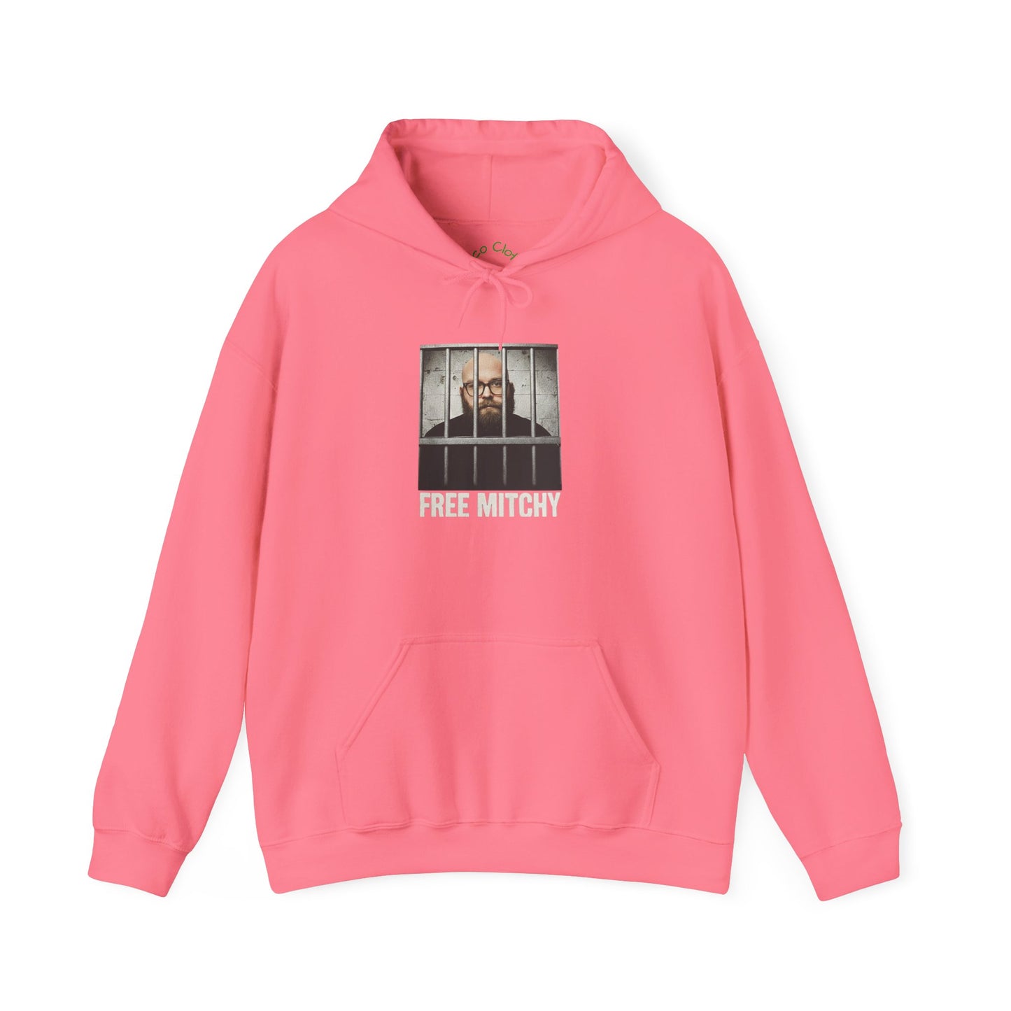 'Free Mitchy' | Portrait Behind Bars hoodie | 'Free Mitchy' prison mugshot design