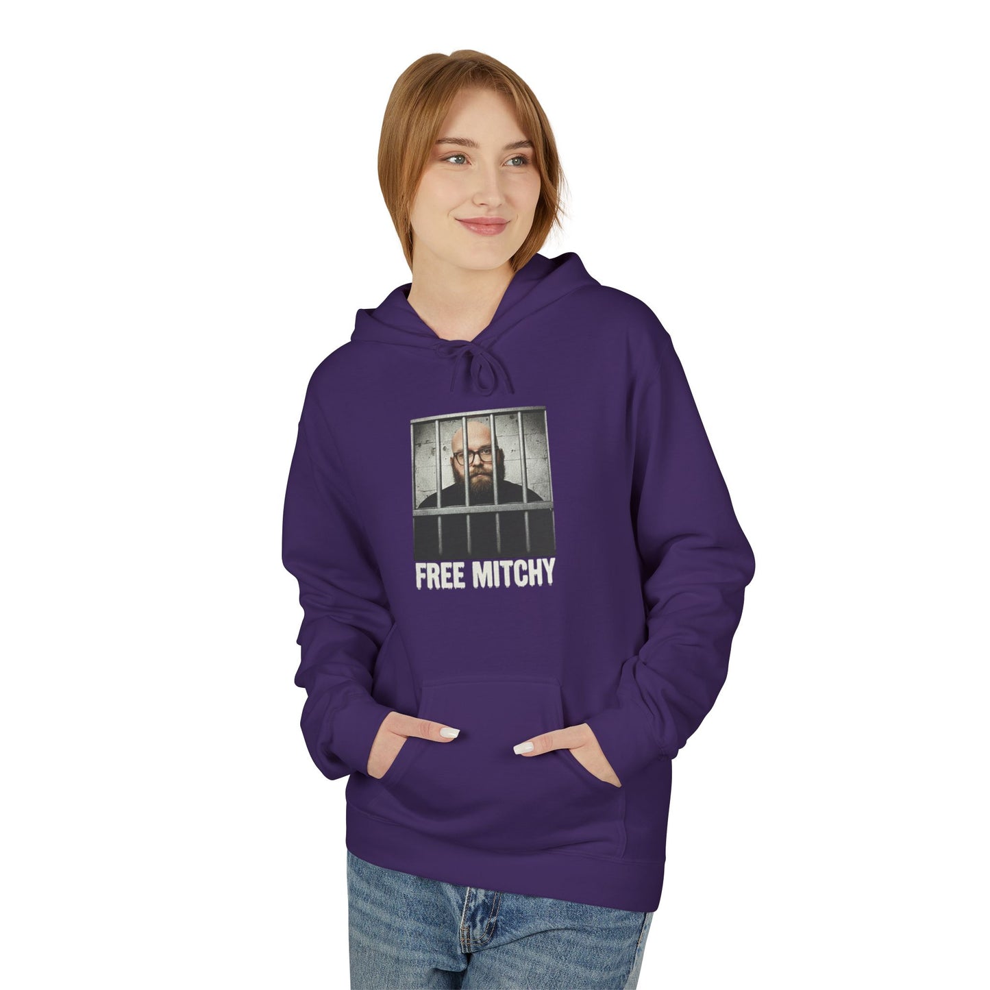 'Free Mitchy' Jail Portrait Graphic Pullover