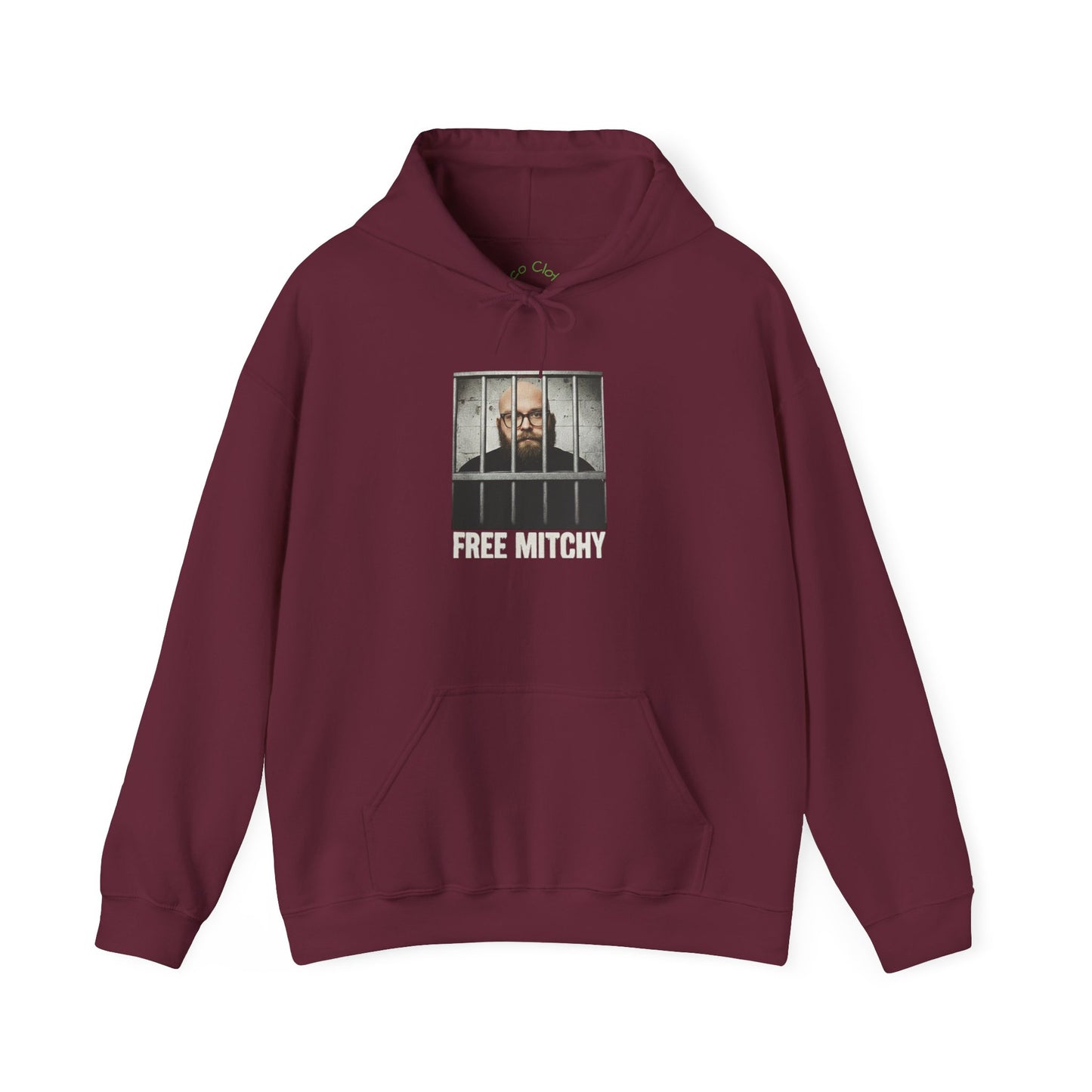'Free Mitchy' | Portrait Behind Bars hoodie | 'Free Mitchy' prison mugshot design