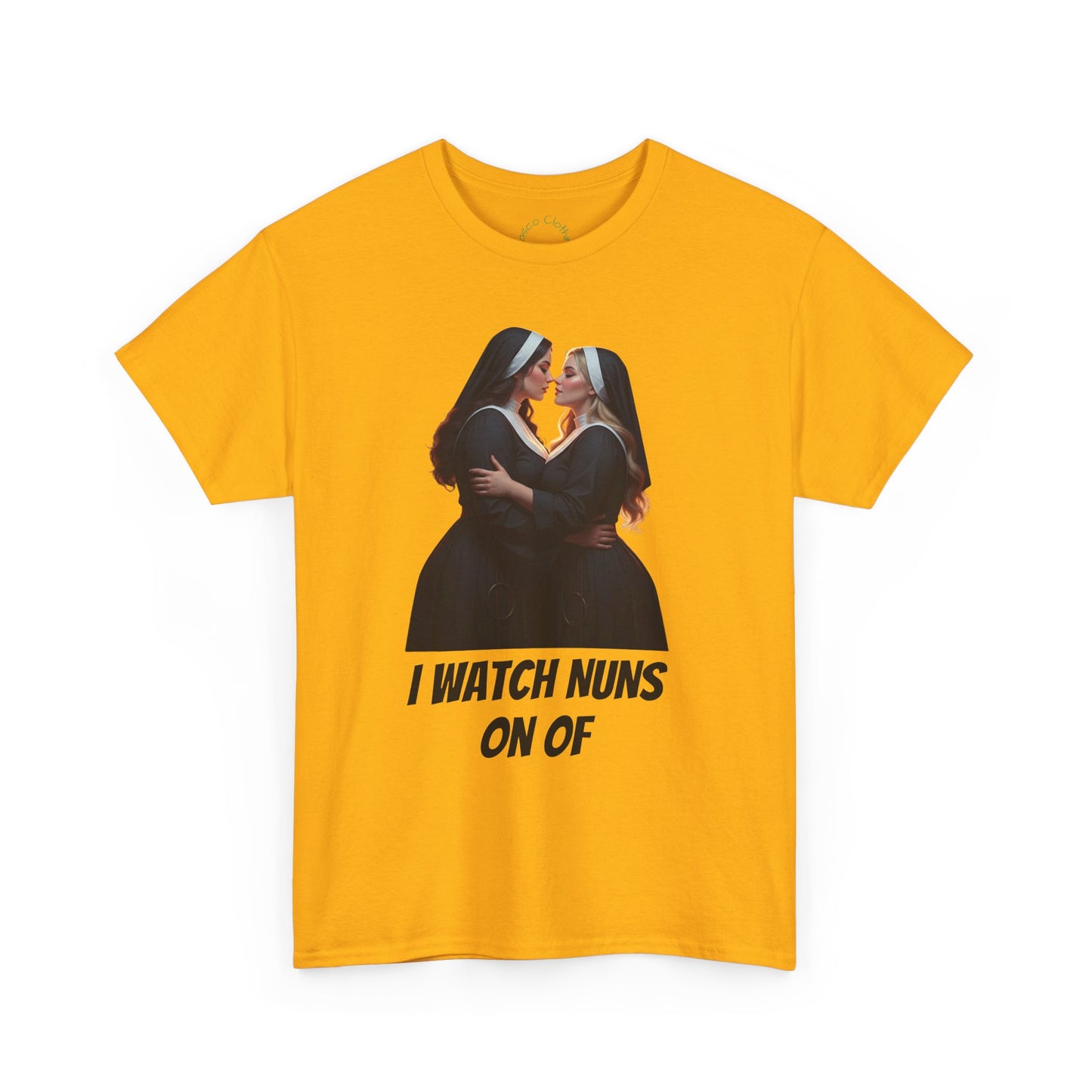 I Watch Nuns Unisex Heavy Cotton Tee - Fun and Quirky Humor T-Shirt