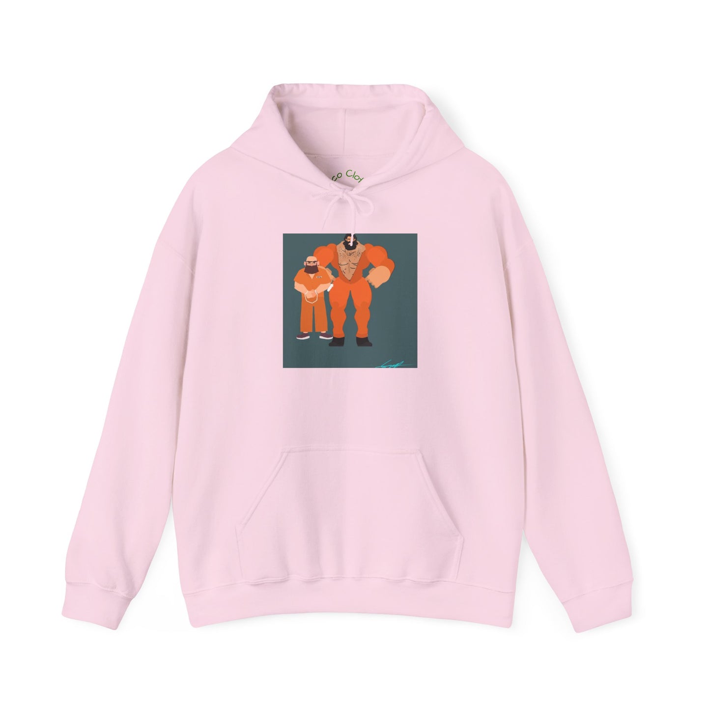 'Free Mitchy' Orange Jumpsuit Hoodie - Retro Inmate Duo Graphic Sweatshirt