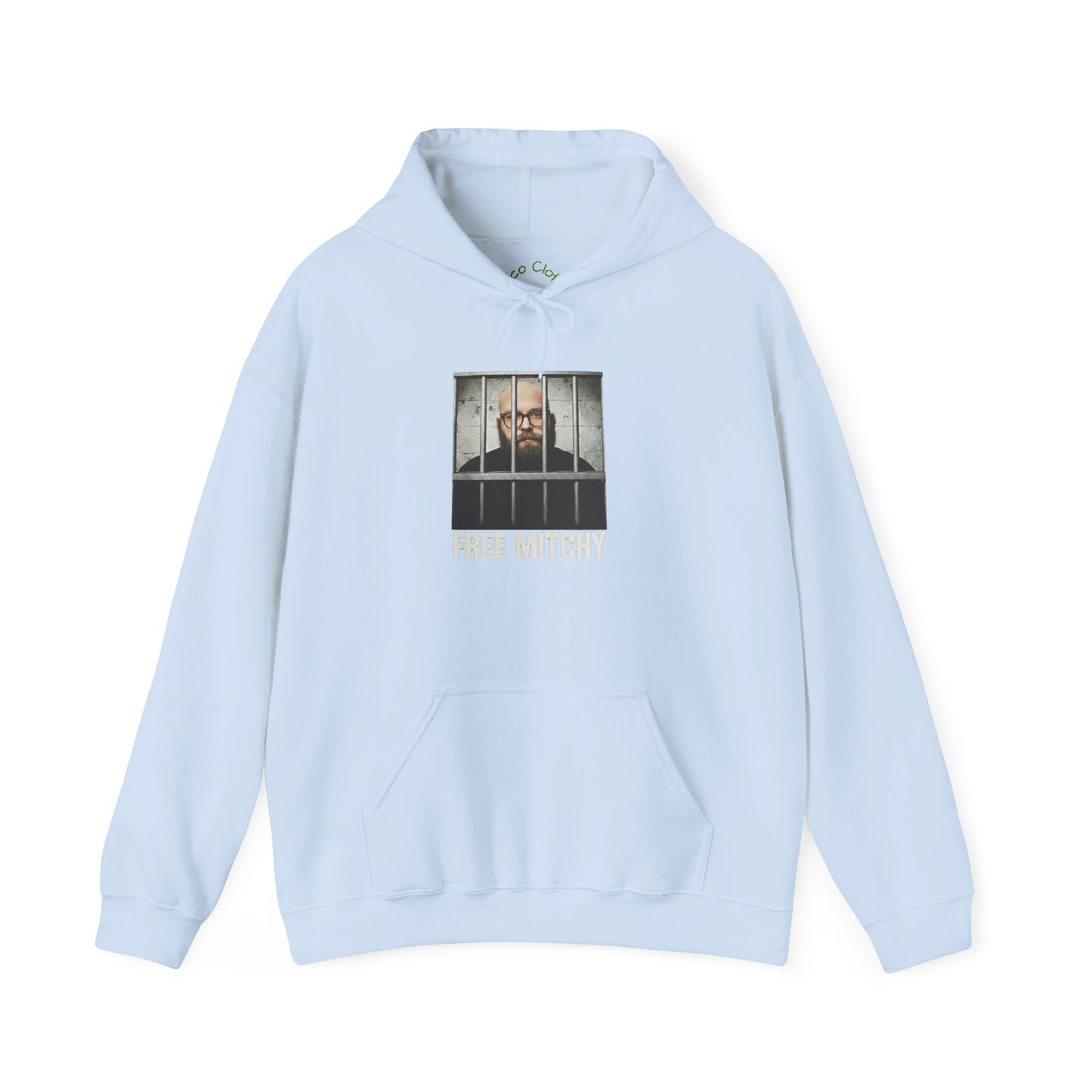 'Free Mitchy' | Portrait Behind Bars hoodie | 'Free Mitchy' prison mugshot design