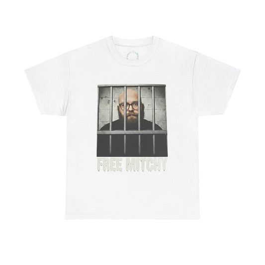 'Free Mitchy' Unisex Heavy Cotton Tee - Statement Shirt for Activism & Awareness