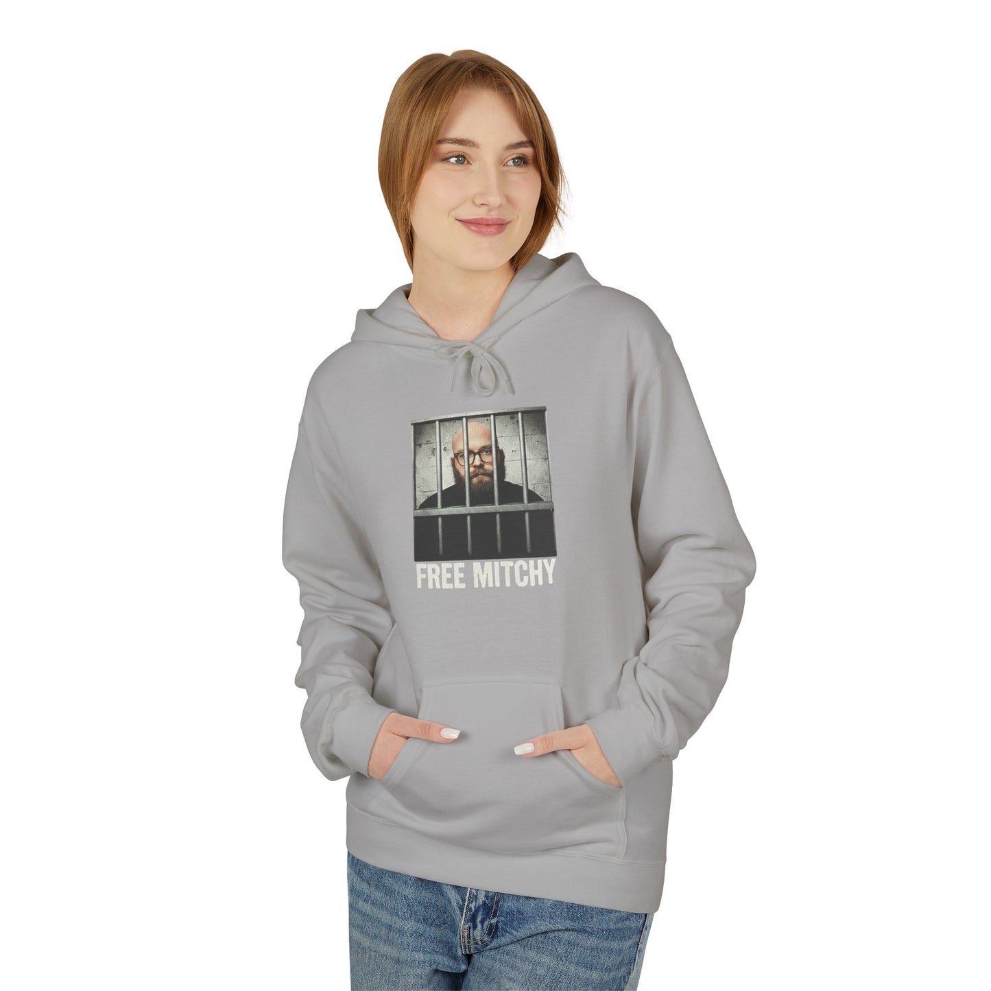 'Free Mitchy' Jail Portrait Graphic Pullover