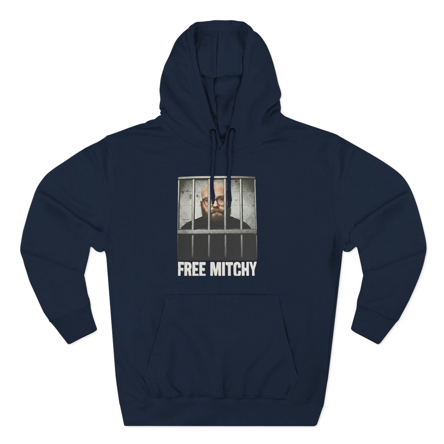 'Free Mitchy' Jail Photo Graphic Hoodie with Fiasco Clothing Back Logo