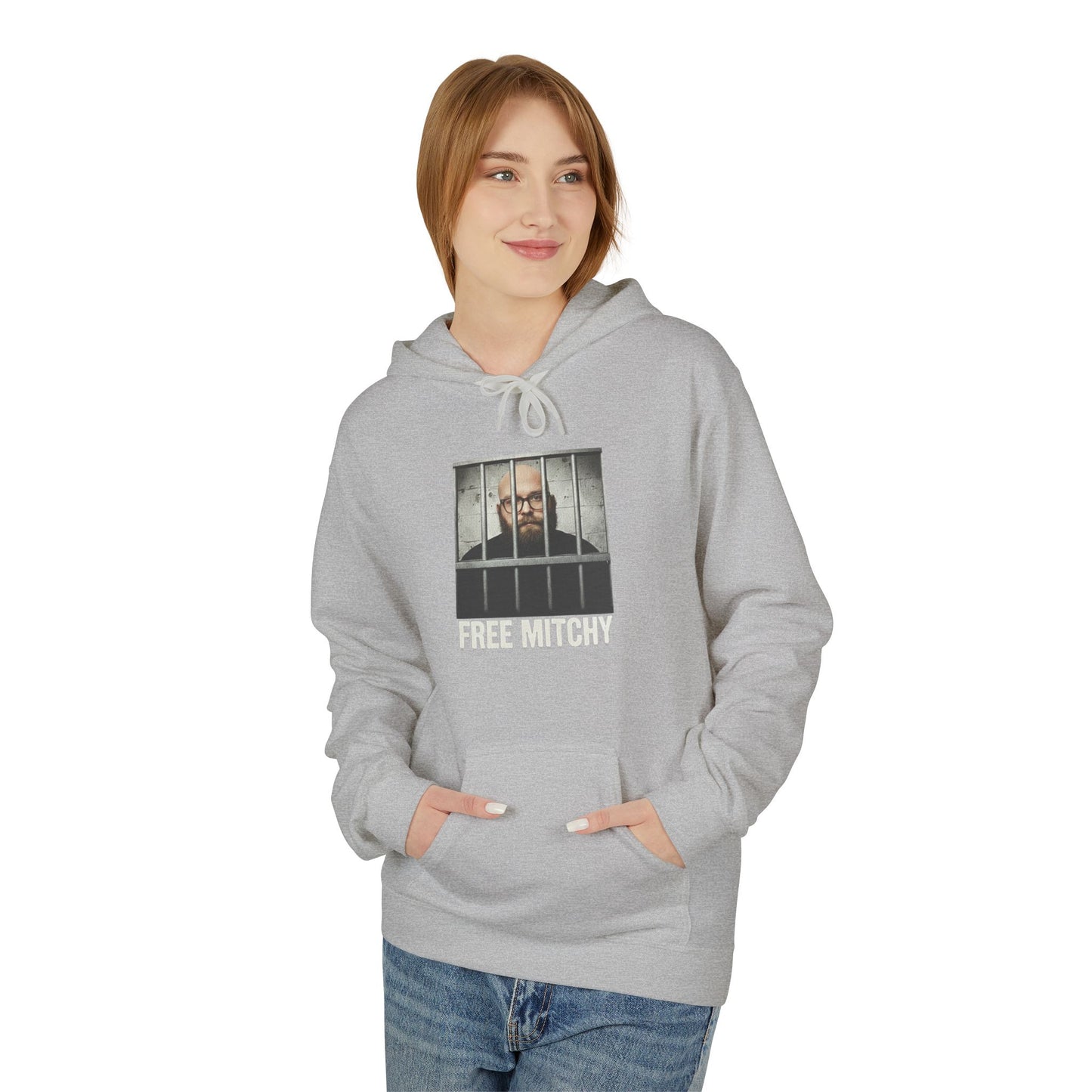 'Free Mitchy' Jail Portrait Graphic Pullover