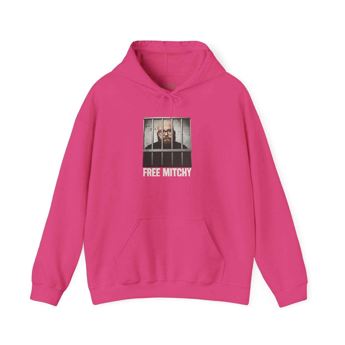 'Free Mitchy' | Portrait Behind Bars hoodie | 'Free Mitchy' prison mugshot design