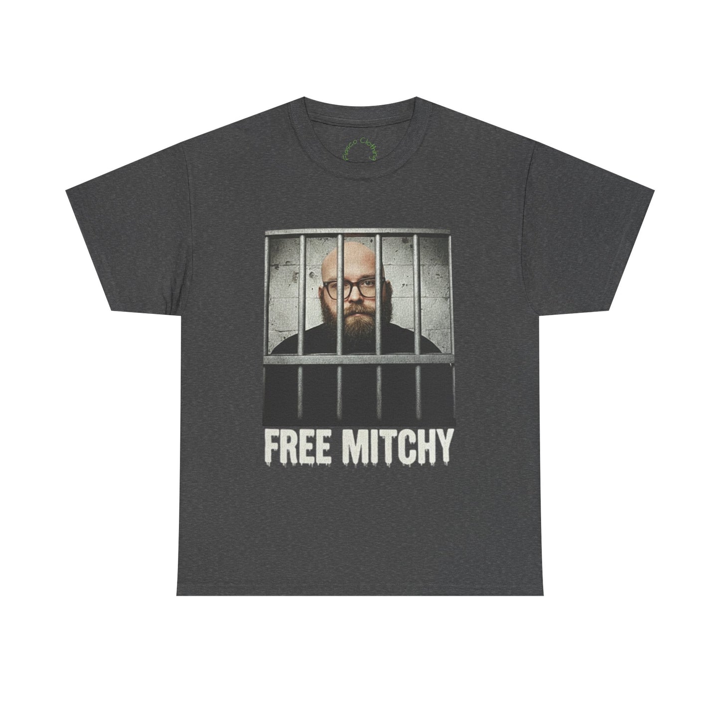 'Free Mitchy' Unisex Heavy Cotton Tee - Statement Shirt for Activism & Awareness