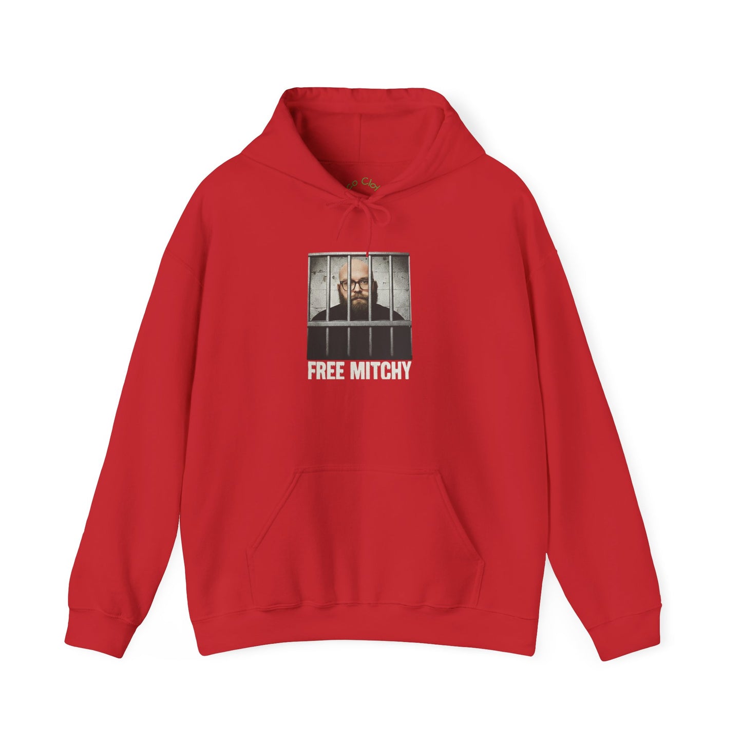 'Free Mitchy' | Portrait Behind Bars hoodie | 'Free Mitchy' prison mugshot design