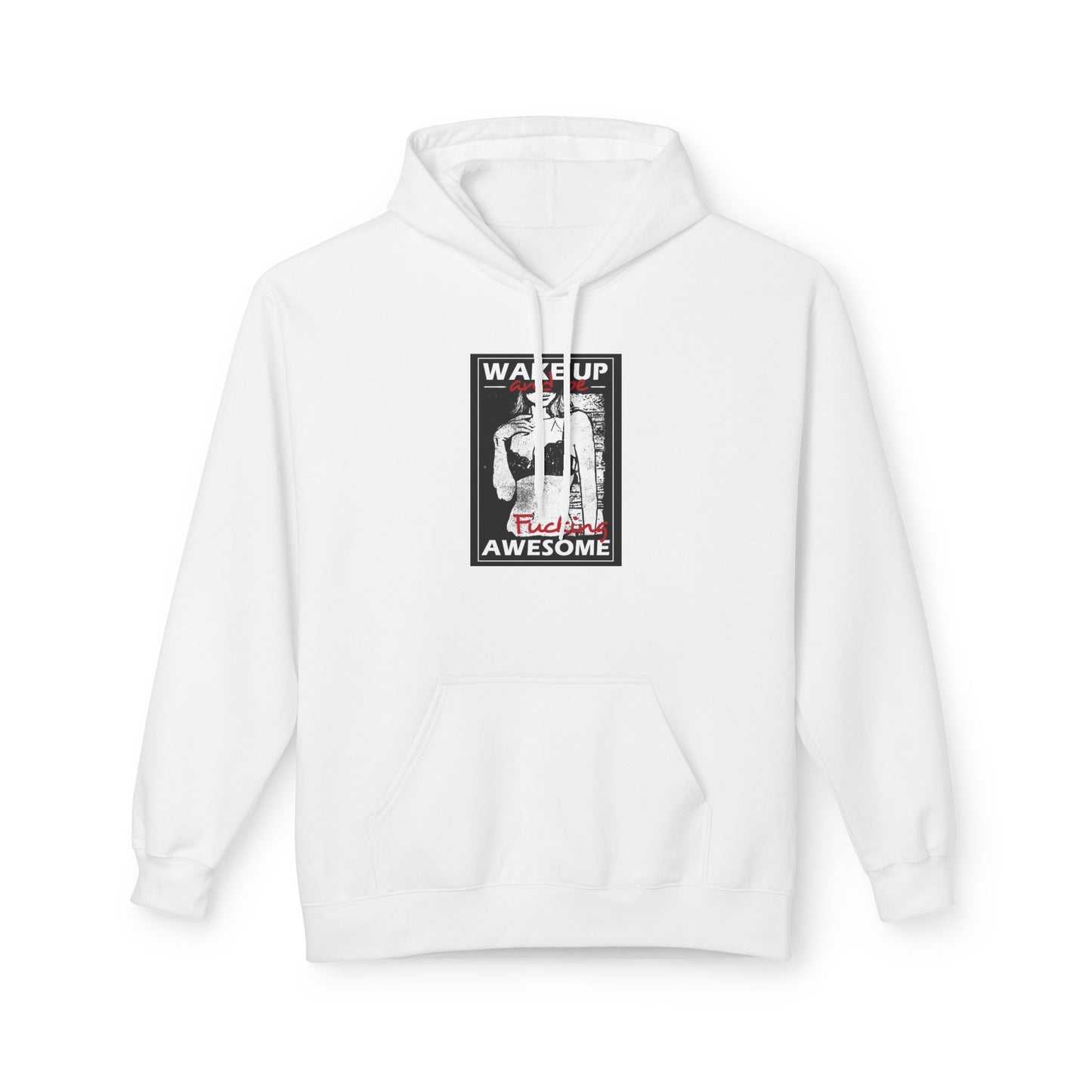 Awesome Wake Up Hoodie - Unisex Midweight Fleece Sweatshirt