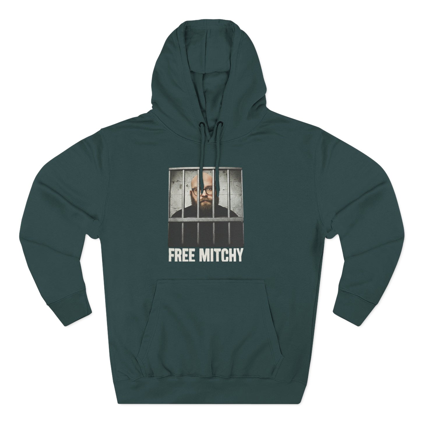 'Free Mitchy' Jail Photo Graphic Hoodie with Fiasco Clothing Back Logo
