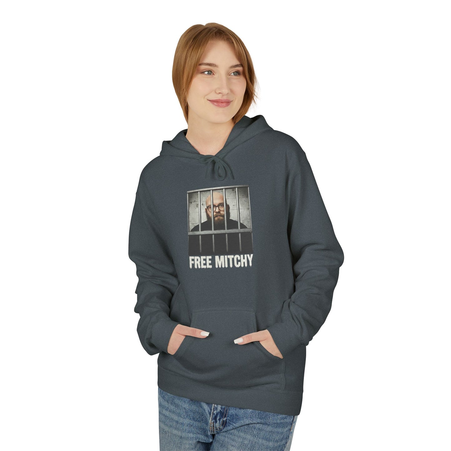 'Free Mitchy' Jail Portrait Graphic Pullover