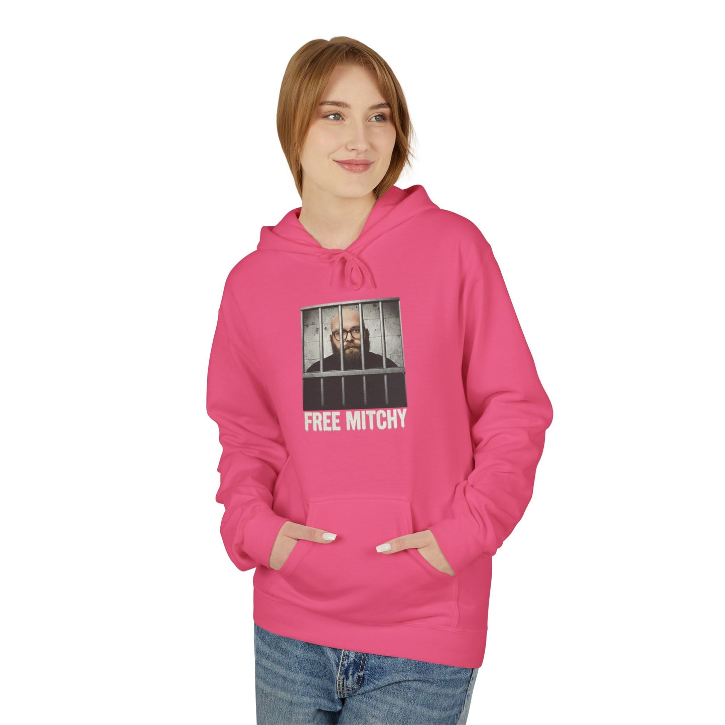 'Free Mitchy' Jail Portrait Graphic Pullover