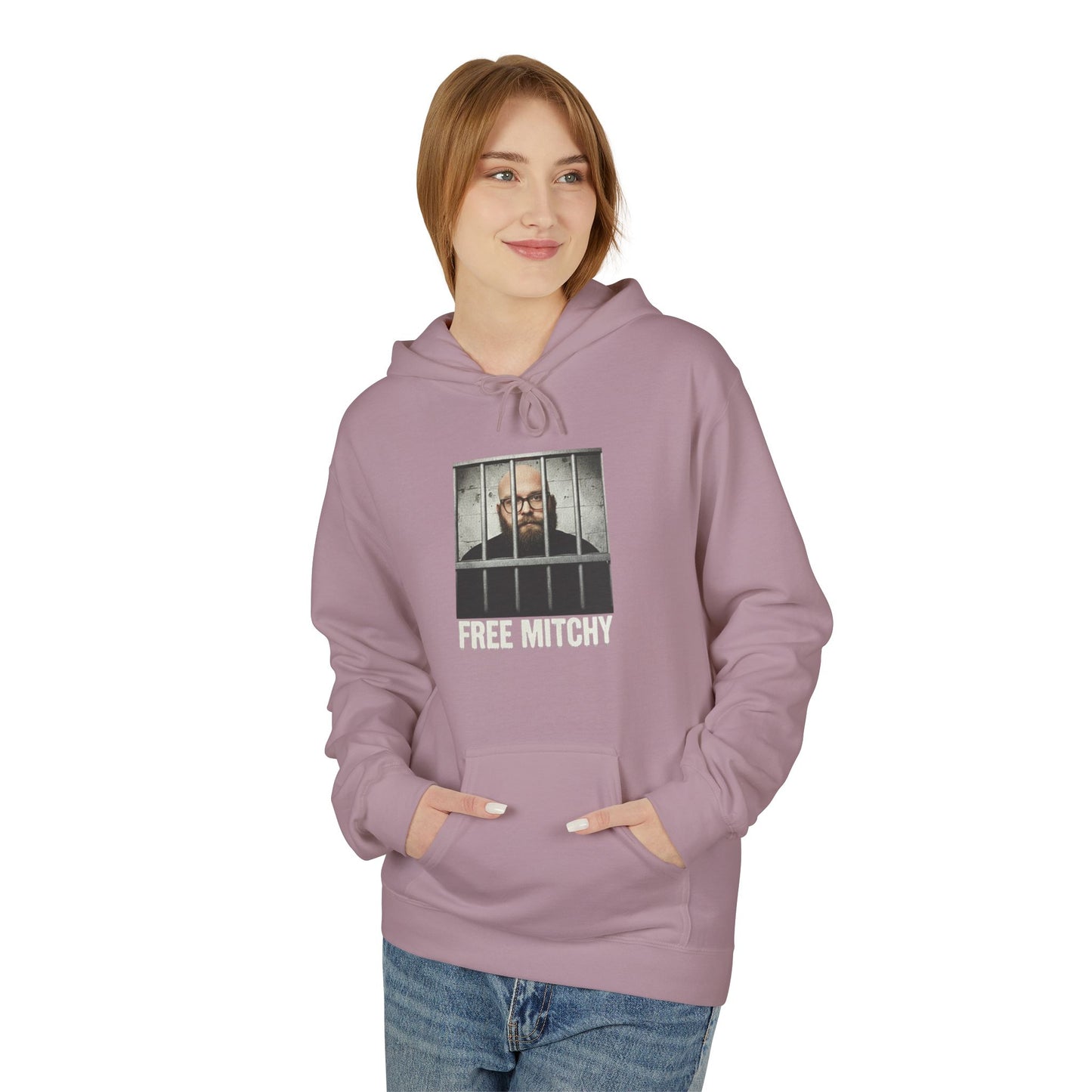 'Free Mitchy' Jail Portrait Graphic Pullover