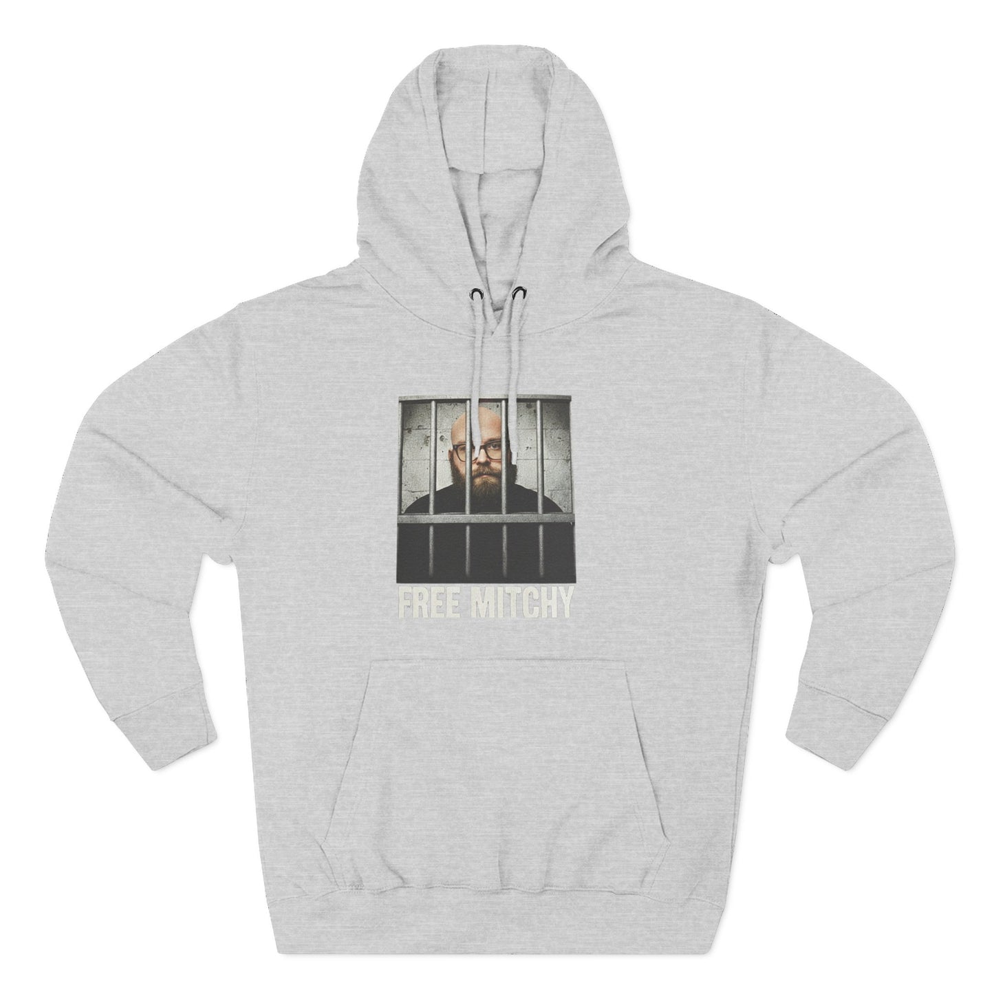 'Free Mitchy' Jail Photo Graphic Hoodie with Fiasco Clothing Back Logo