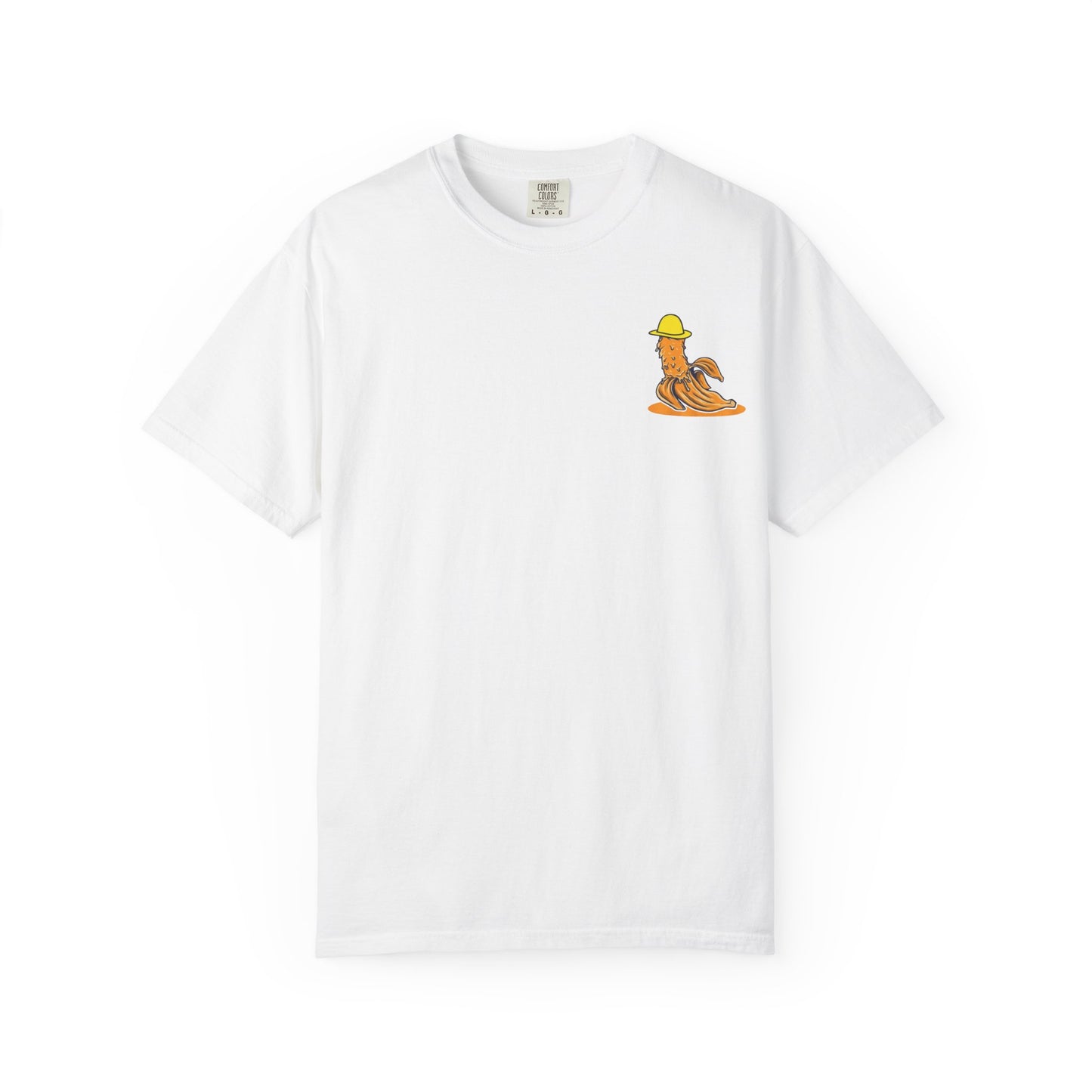Banana Peel Character T-Shirt — Cute Sunny Hat Graphic Tee