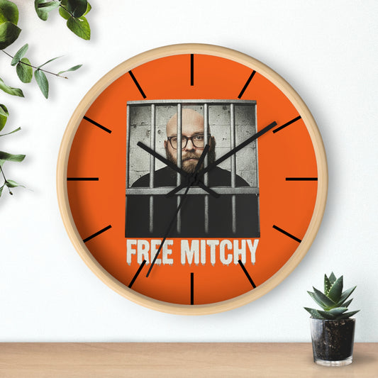 'Free Mitchy' Wall Clock - Unique Home Decor, Supportive Gift for Friends