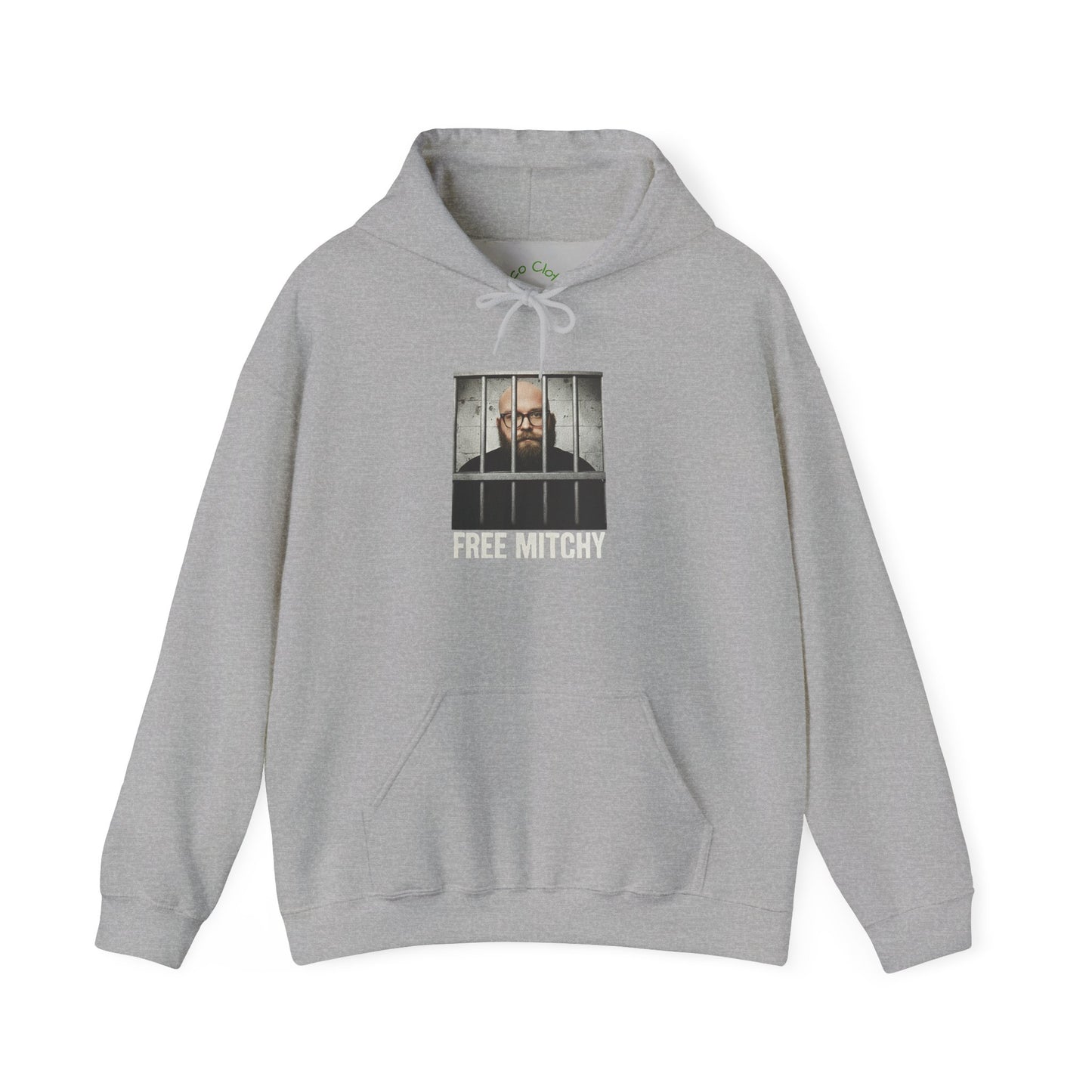 'Free Mitchy' | Portrait Behind Bars hoodie | 'Free Mitchy' prison mugshot design