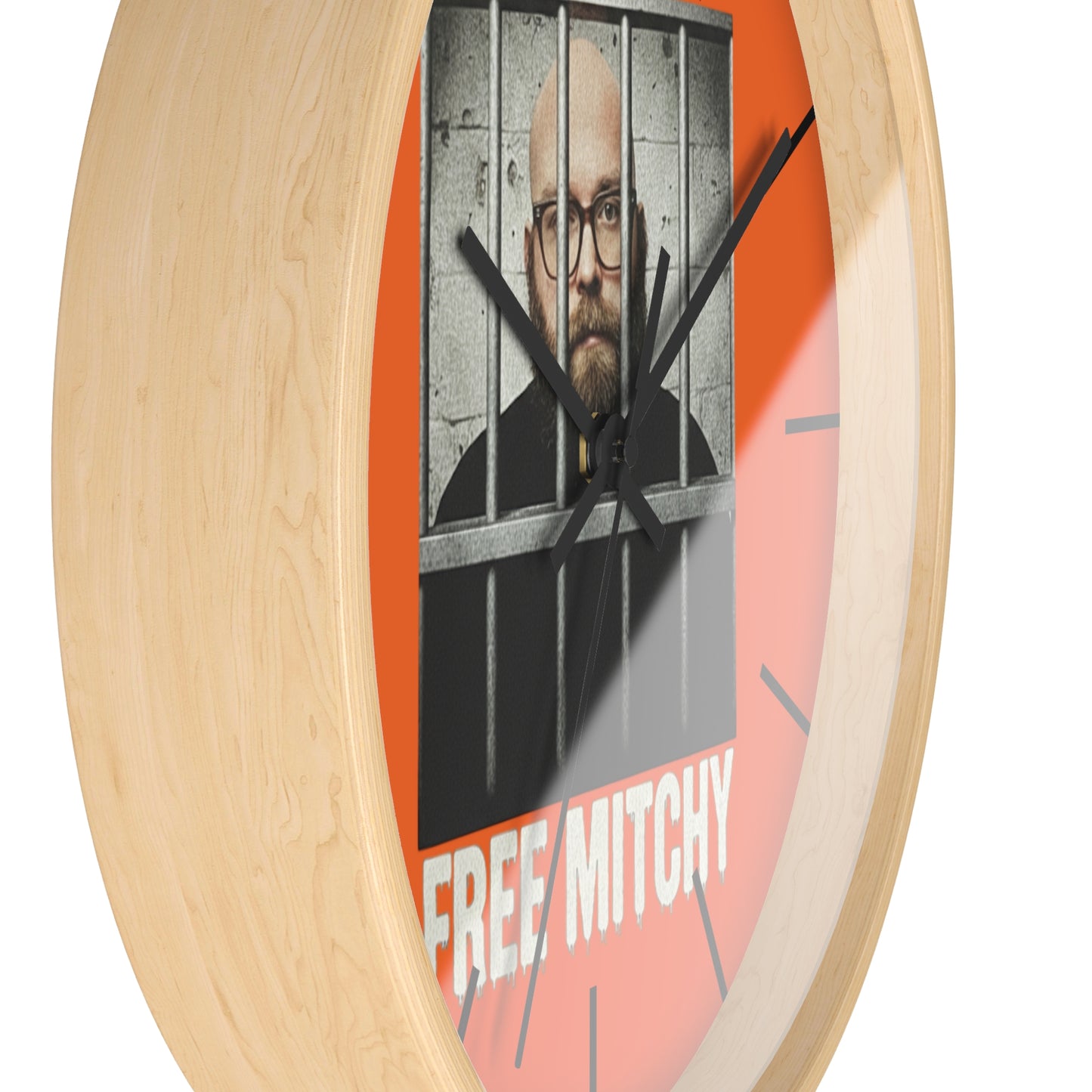 'Free Mitchy' Wall Clock - Unique Home Decor, Supportive Gift for Friends