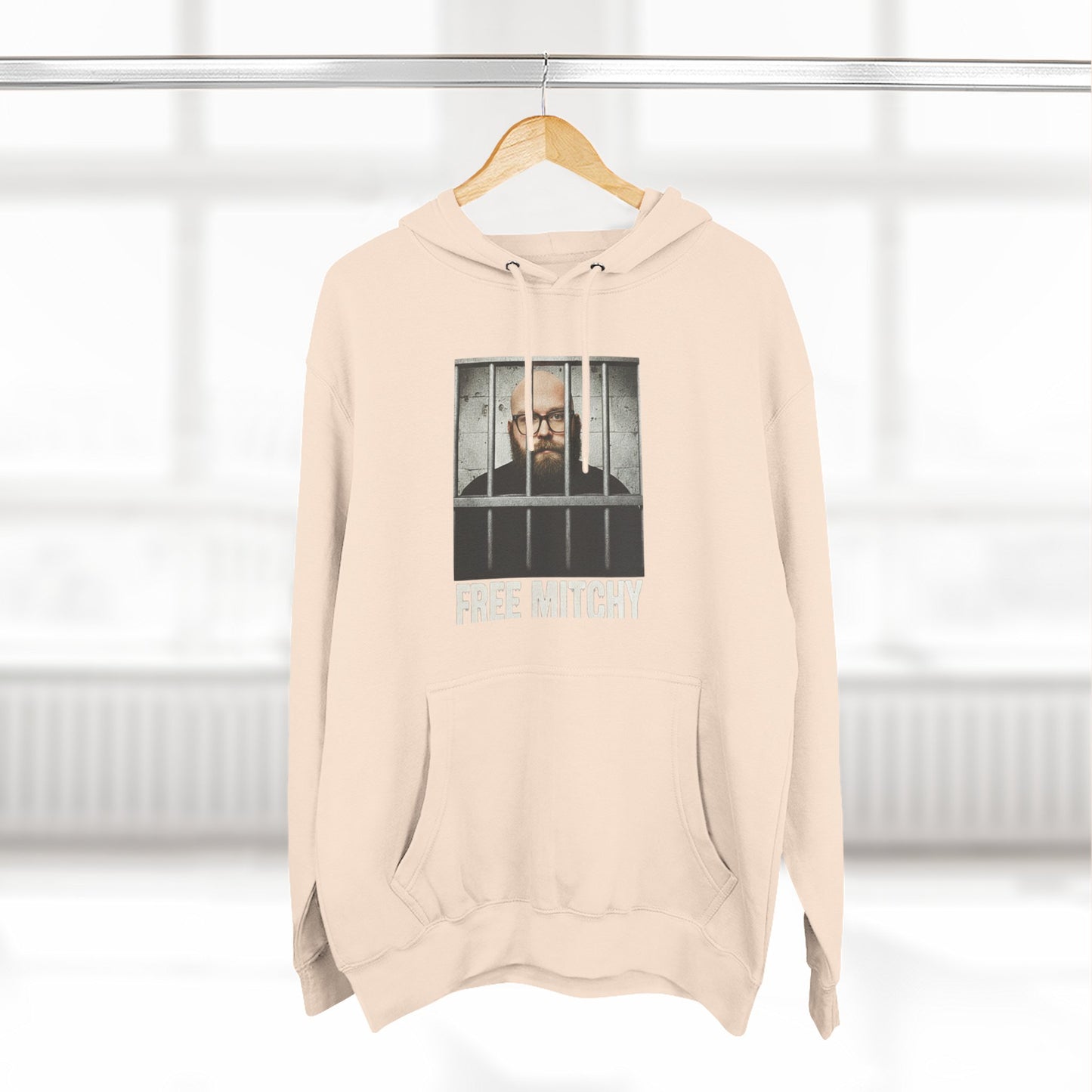'Free Mitchy' Jail Photo Graphic Hoodie with Fiasco Clothing Back Logo