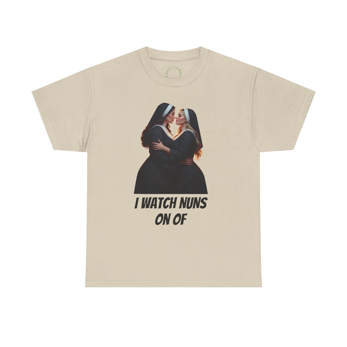 I Watch Nuns Unisex Heavy Cotton Tee - Fun and Quirky Humor T-Shirt