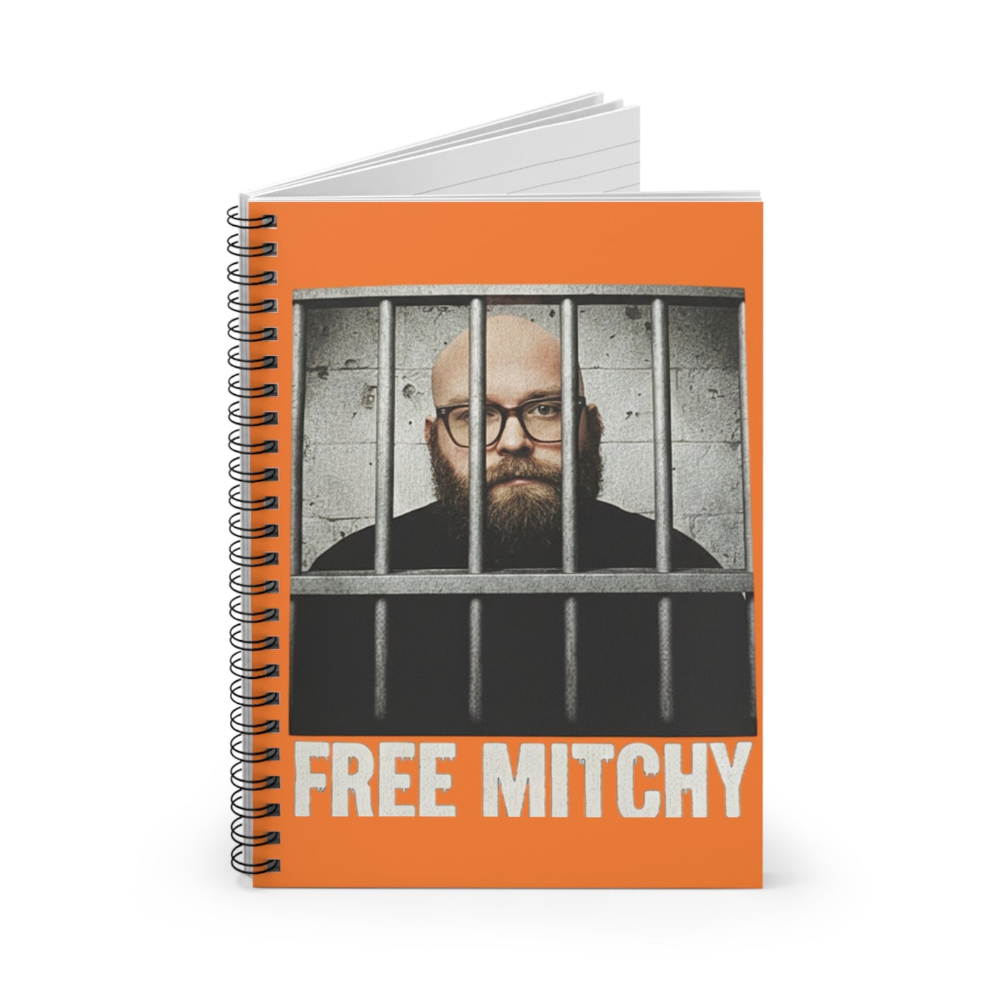 "Free Mitchy" Jail Photo Spiral Journal