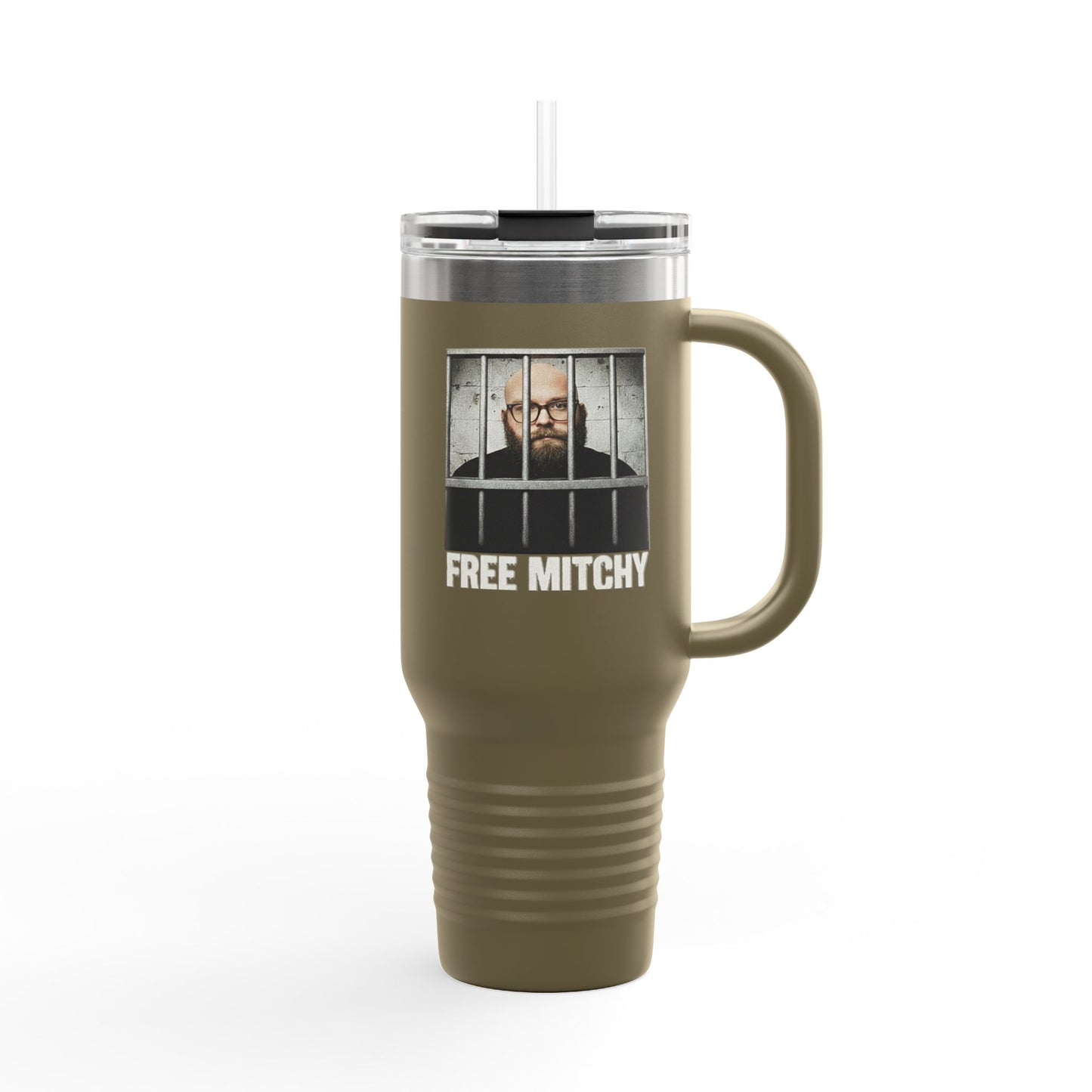 'Free Mitchy' | Insulated Travel Mug, 40oz