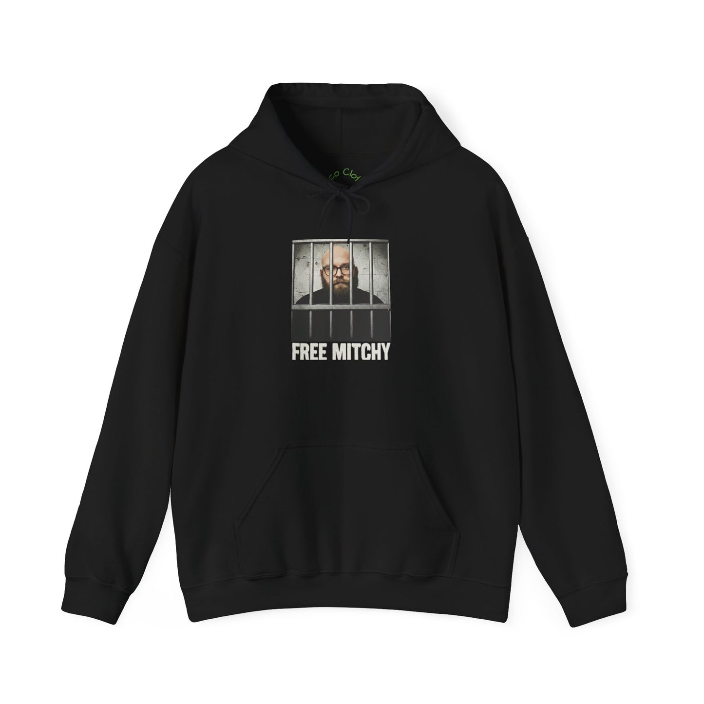 'Free Mitchy' | Portrait Behind Bars hoodie | 'Free Mitchy' prison mugshot design